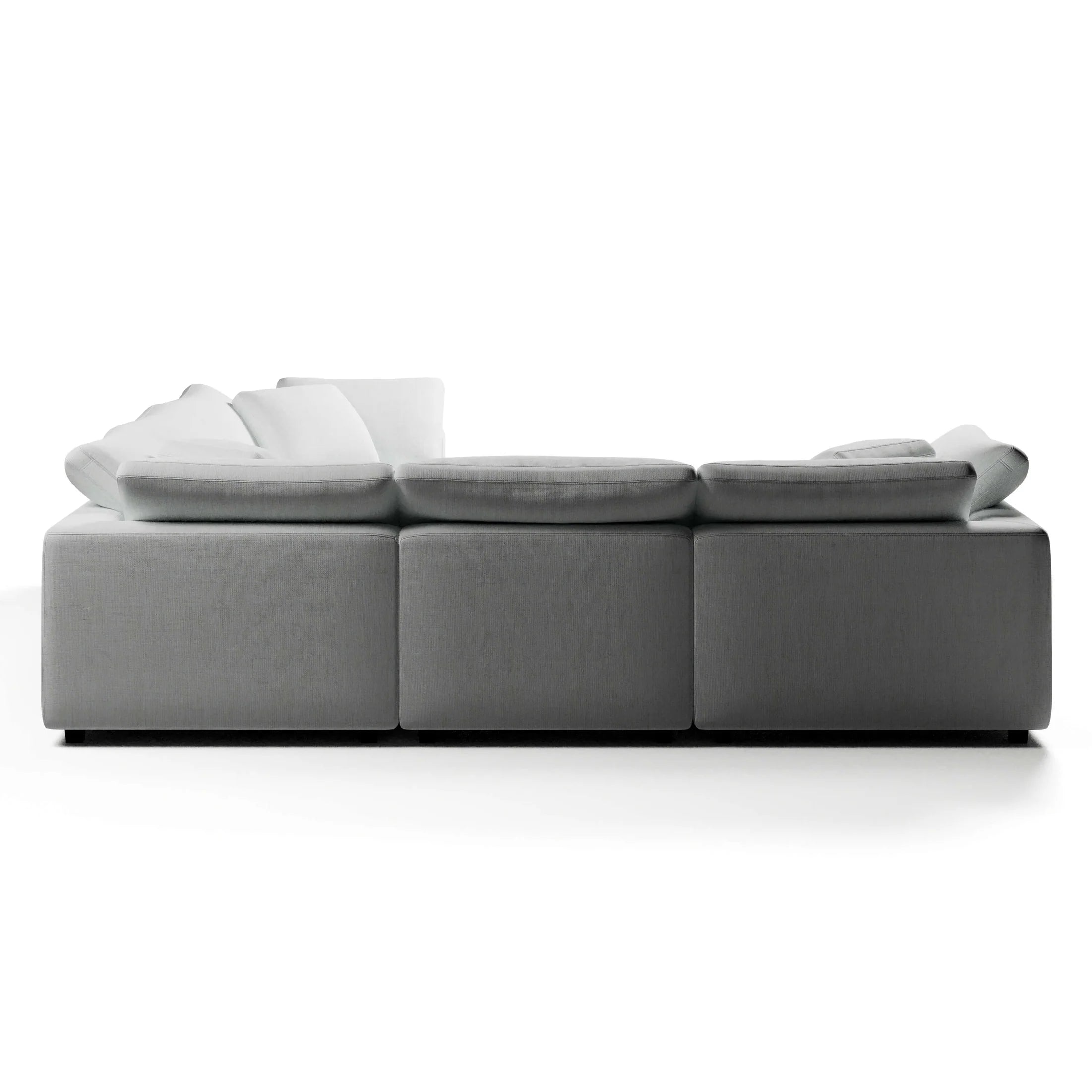 CouchHaus | Comfy Five-Seater & Ottoman L-Sectional | Modular Sofas & Couches