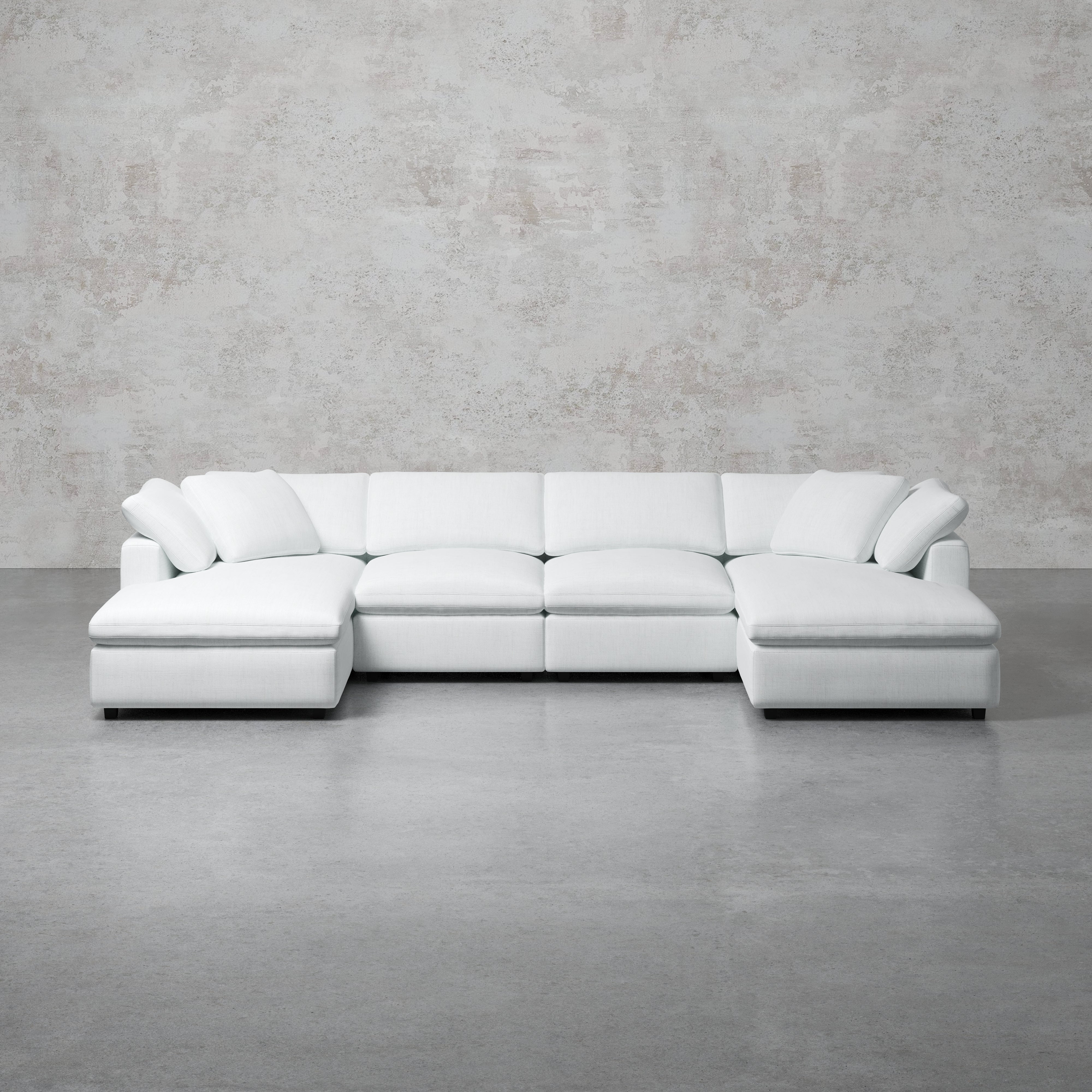 Comfy Modular Sofa - 4-Seater Chaise U-Sectional