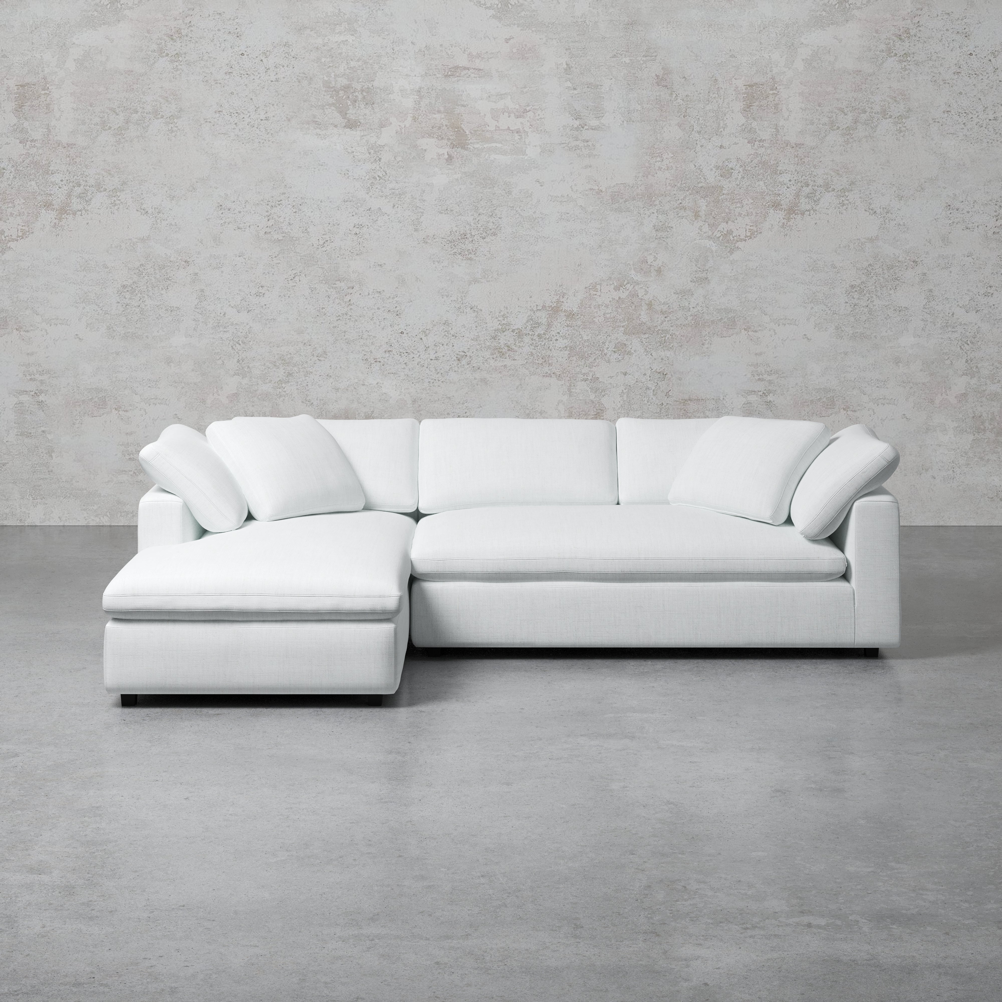 Comfy Modular Sofa - 3-Seater Left-Arm Chaise Bench-Seat