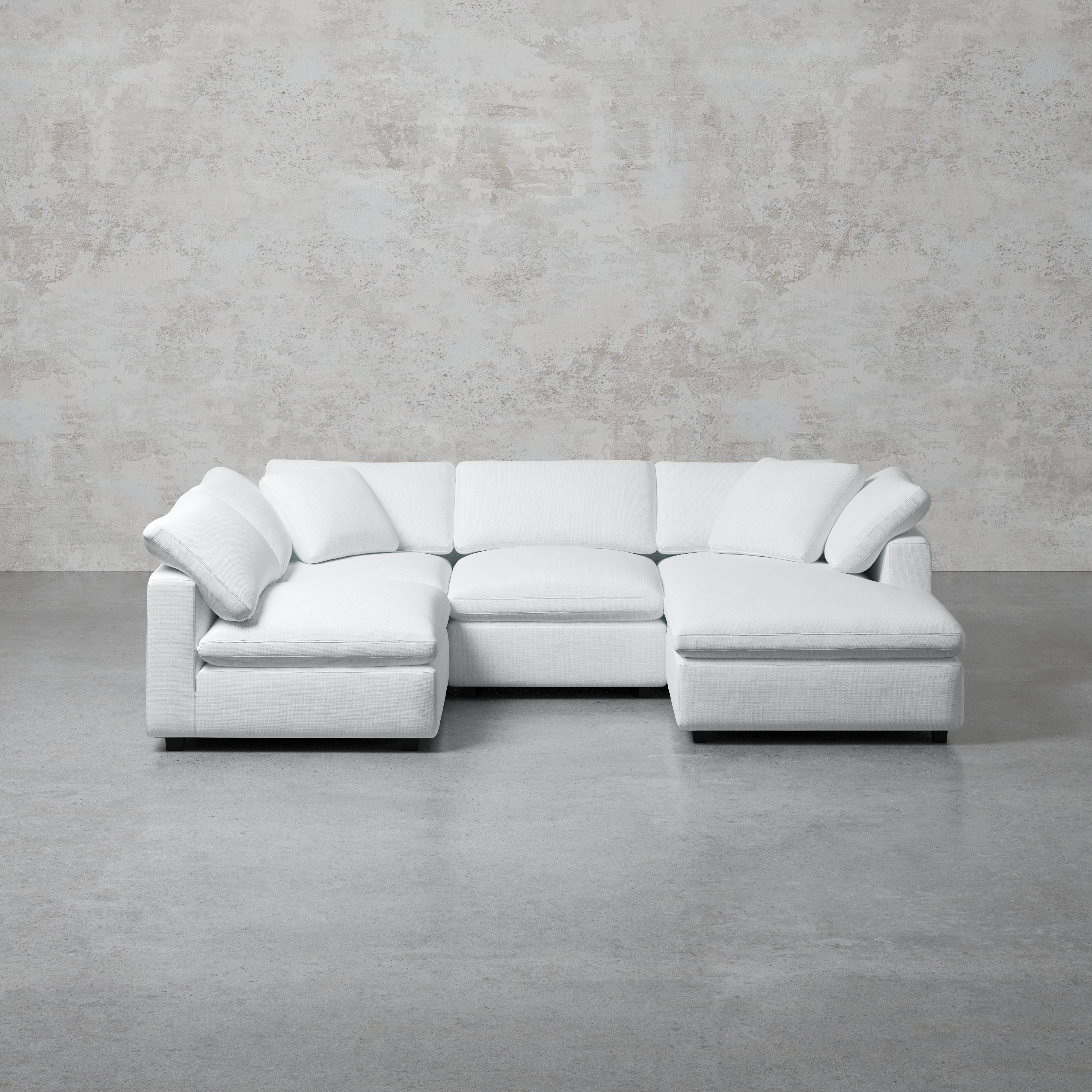 Comfy Modular Sofa - 4-Seater Chaise Sectional - Right Hand Facing