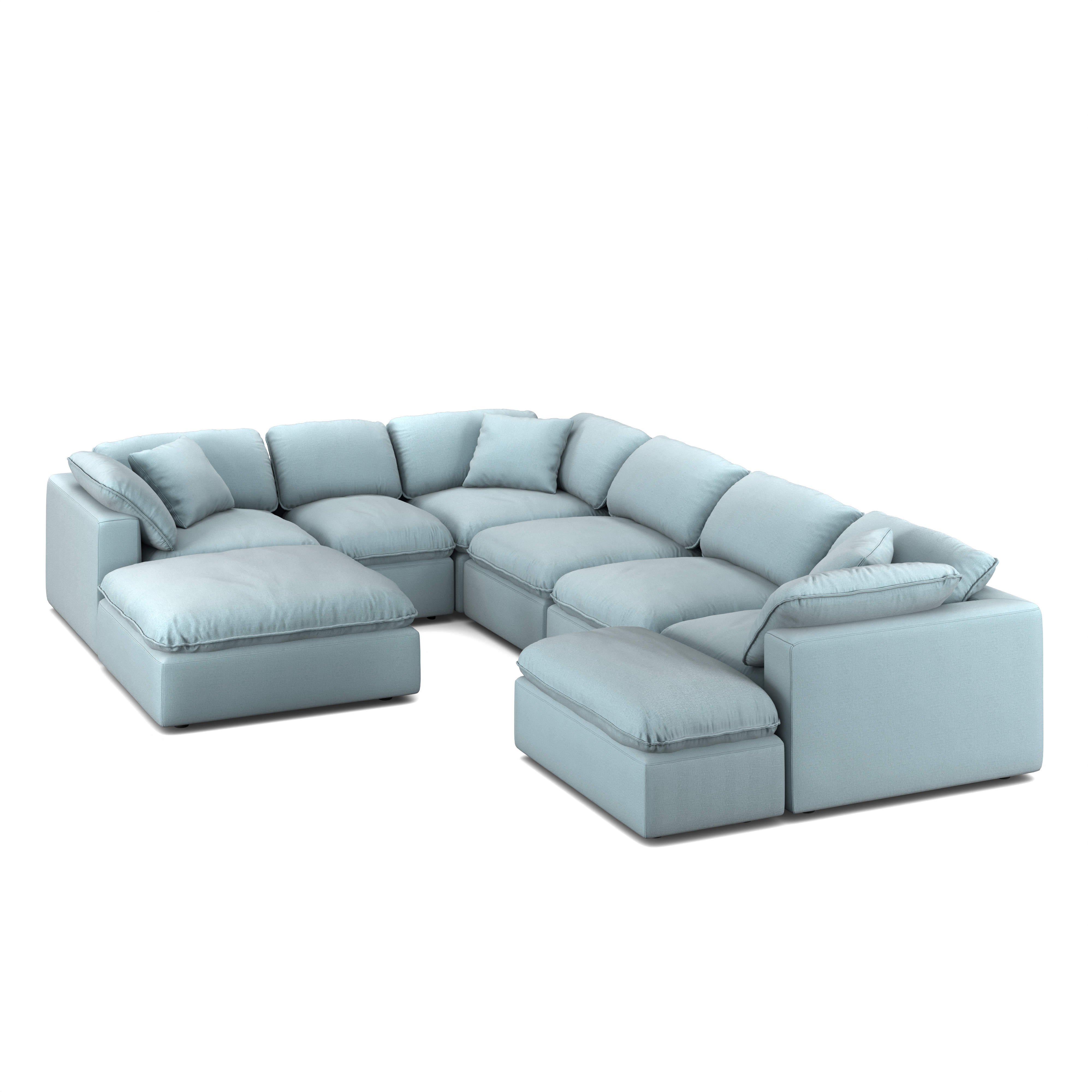 Custom 6-Seater U-Shaped Sectional