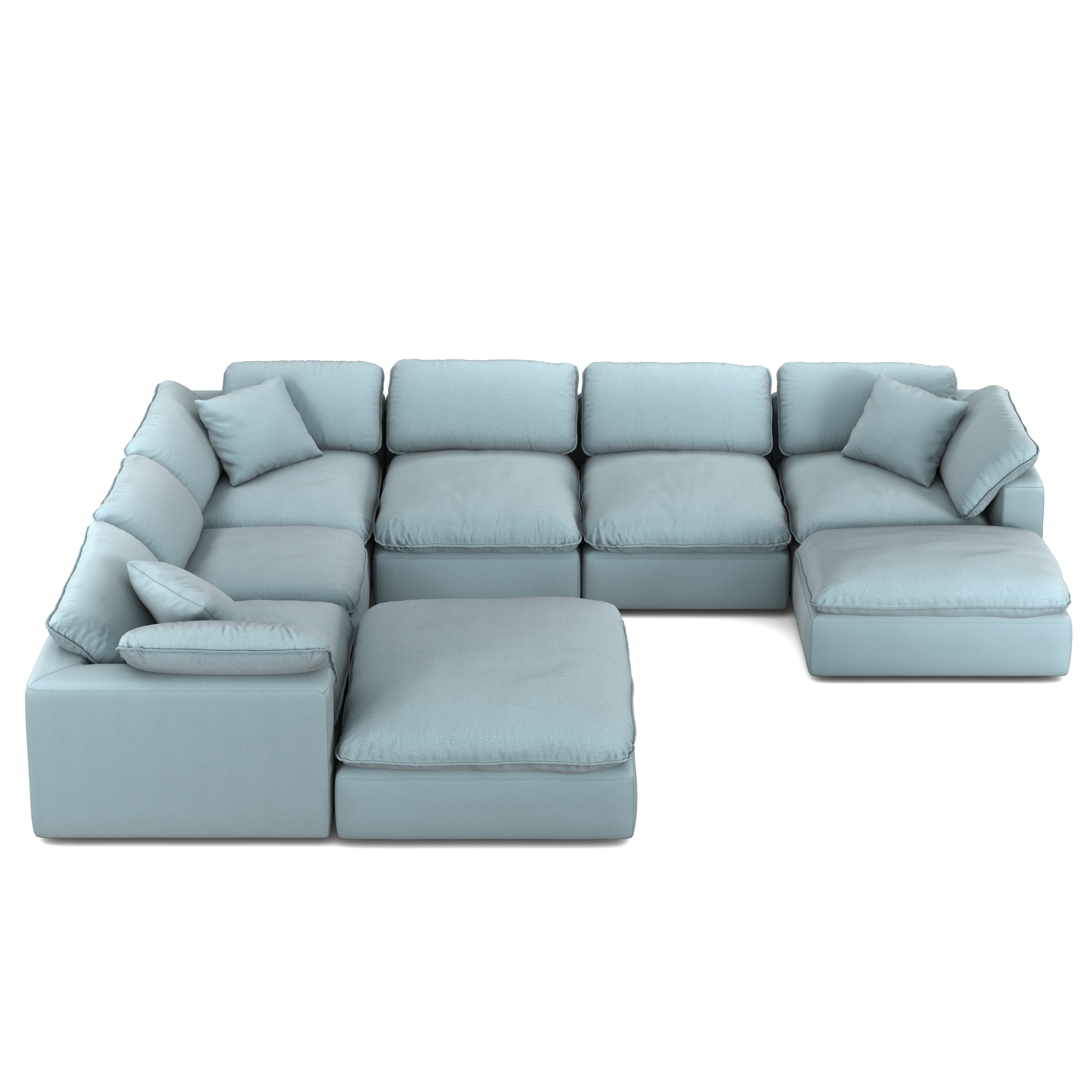 Custom 6-Seater U-Shaped Sectional