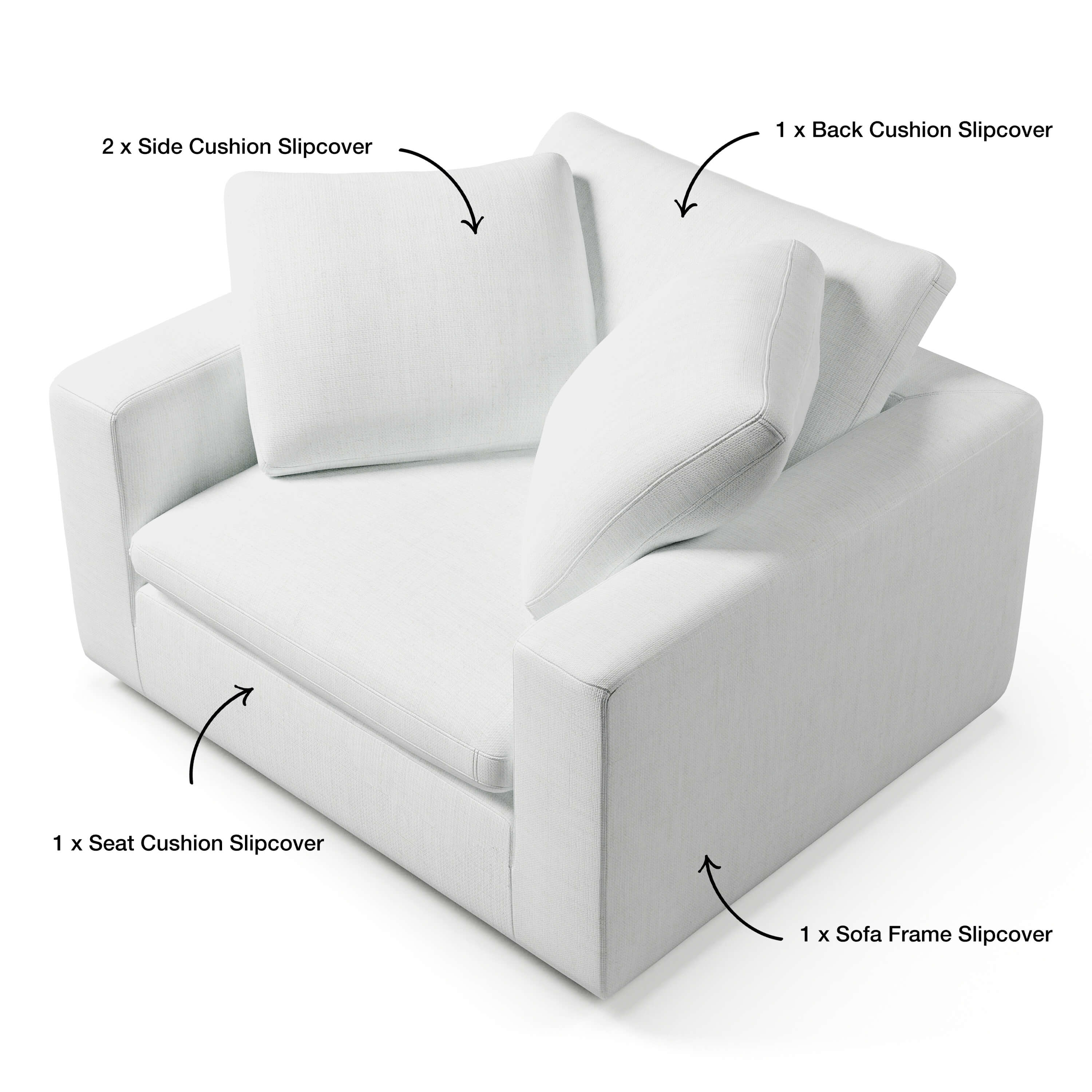 Sofa Chair Covers | Armchair Slipcover Replacement | Couch Haus