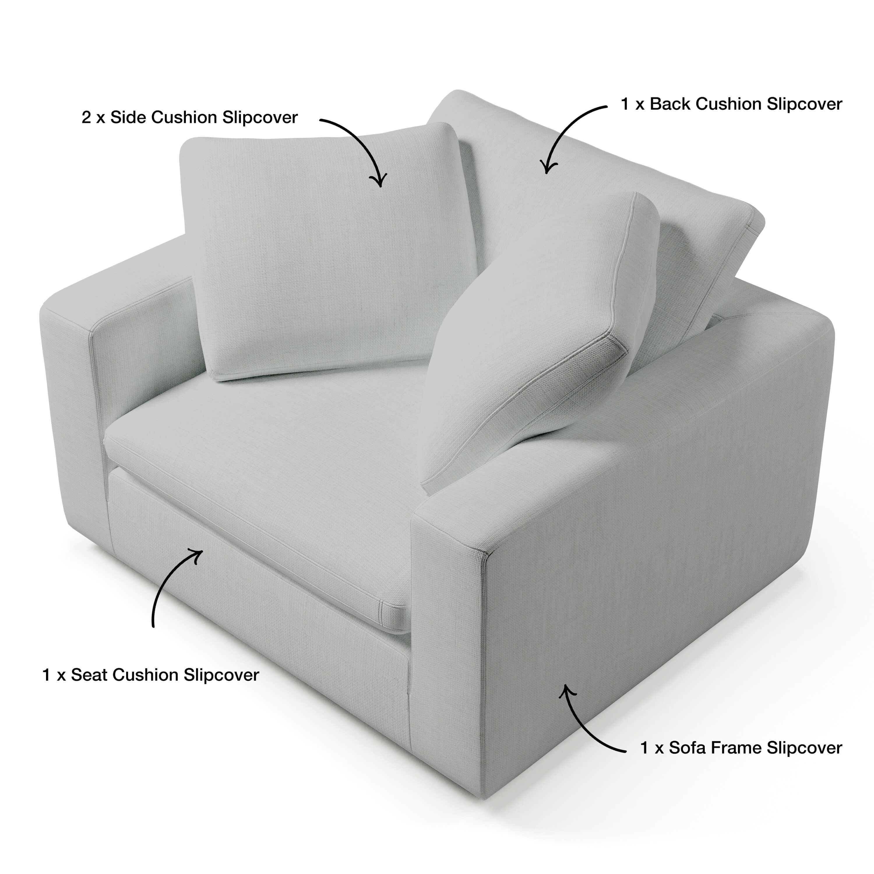 Sofa Chair Covers | Armchair Slipcover Replacement | Couch Haus