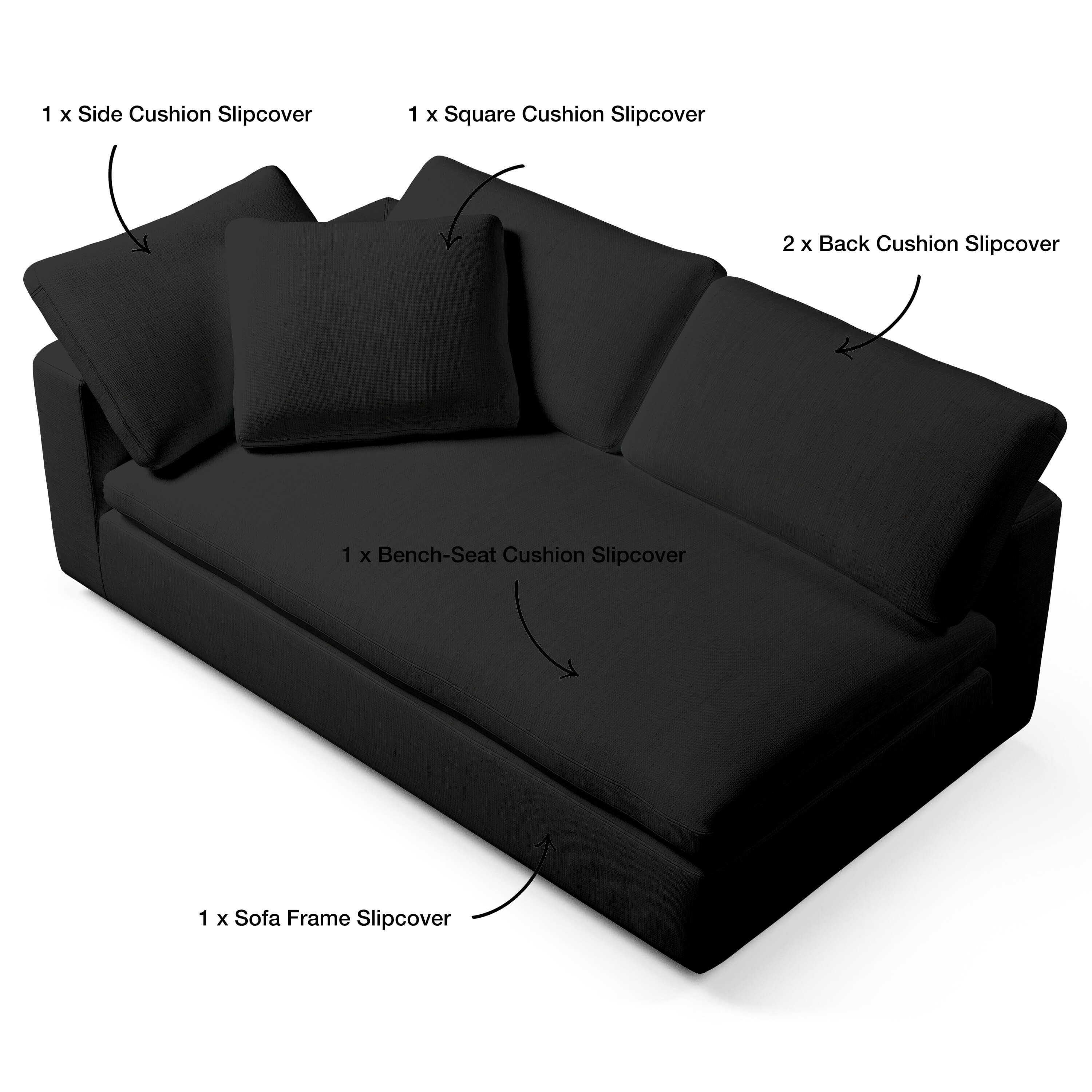 Left Arm Sofa Slipcover | Stylish Sofa Covers | Couch Haus