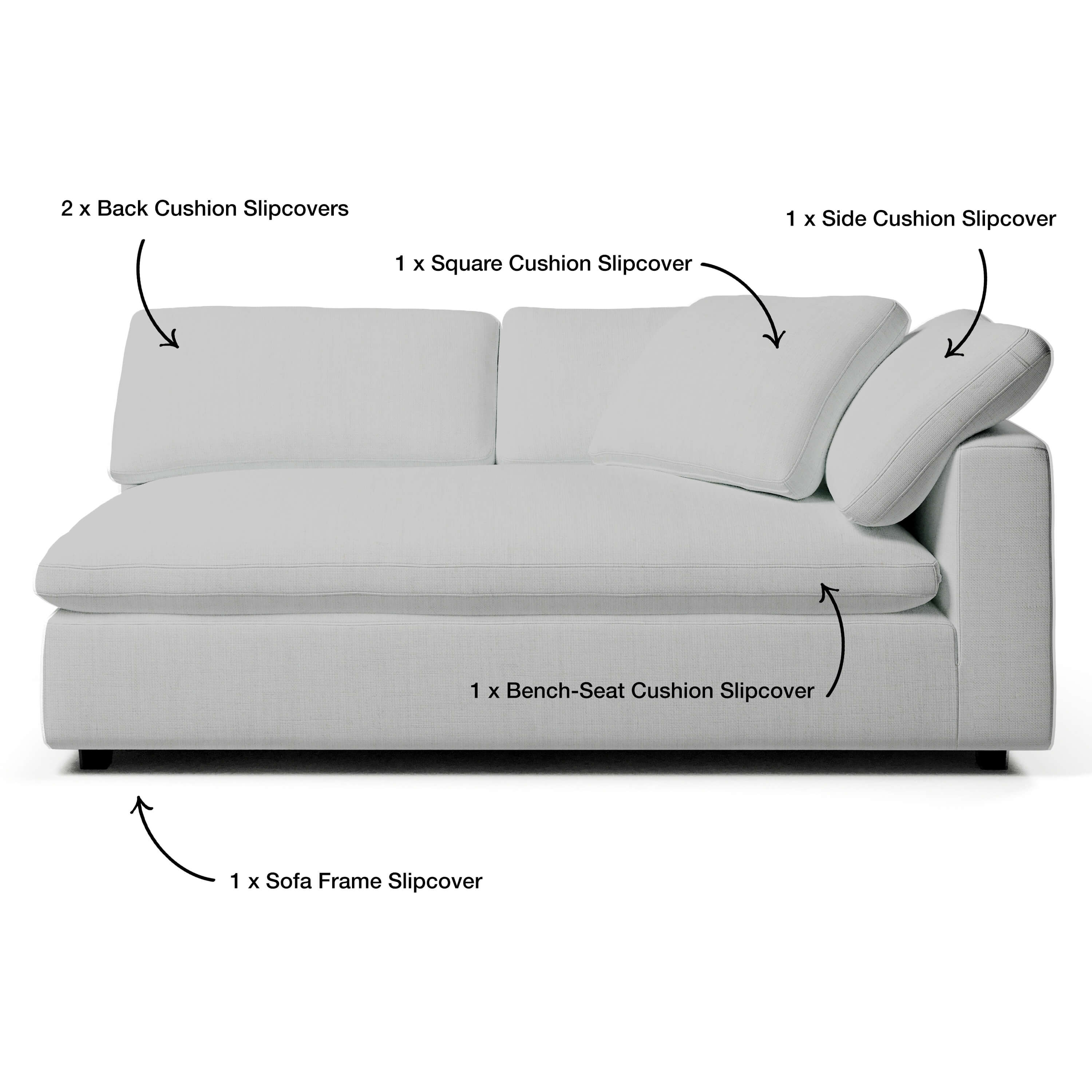 Right Arm Sofa Slipcover | Couch Haus