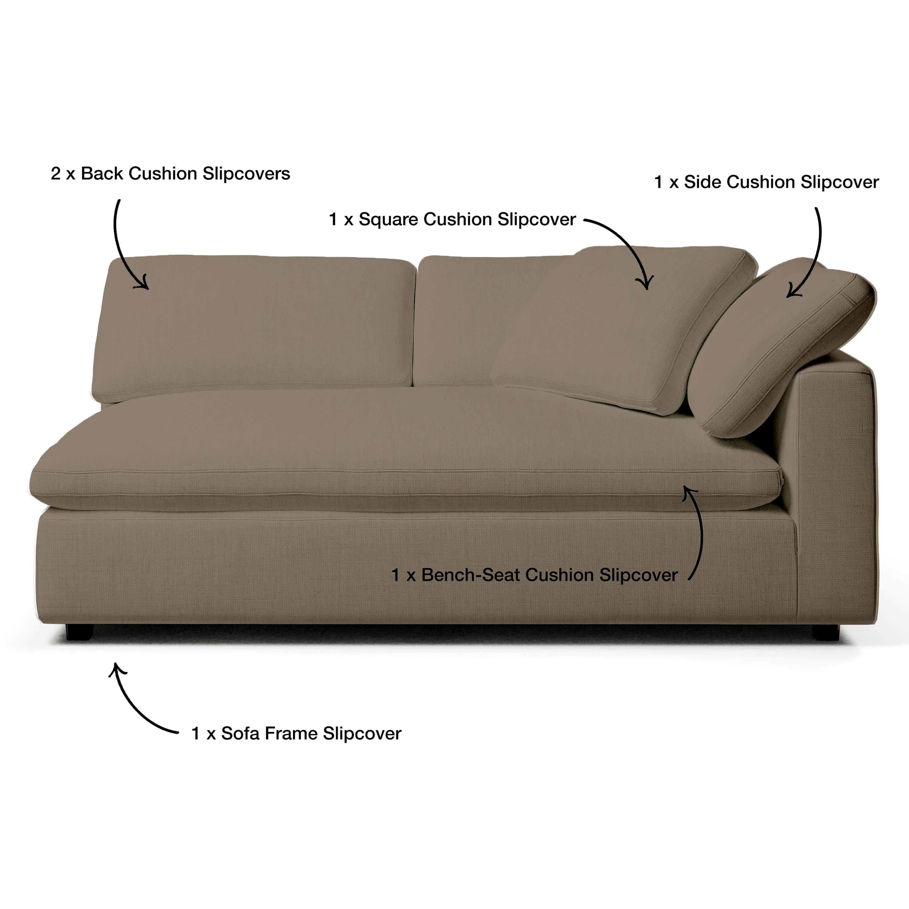 Right Arm Sofa Slipcover | Couch Haus