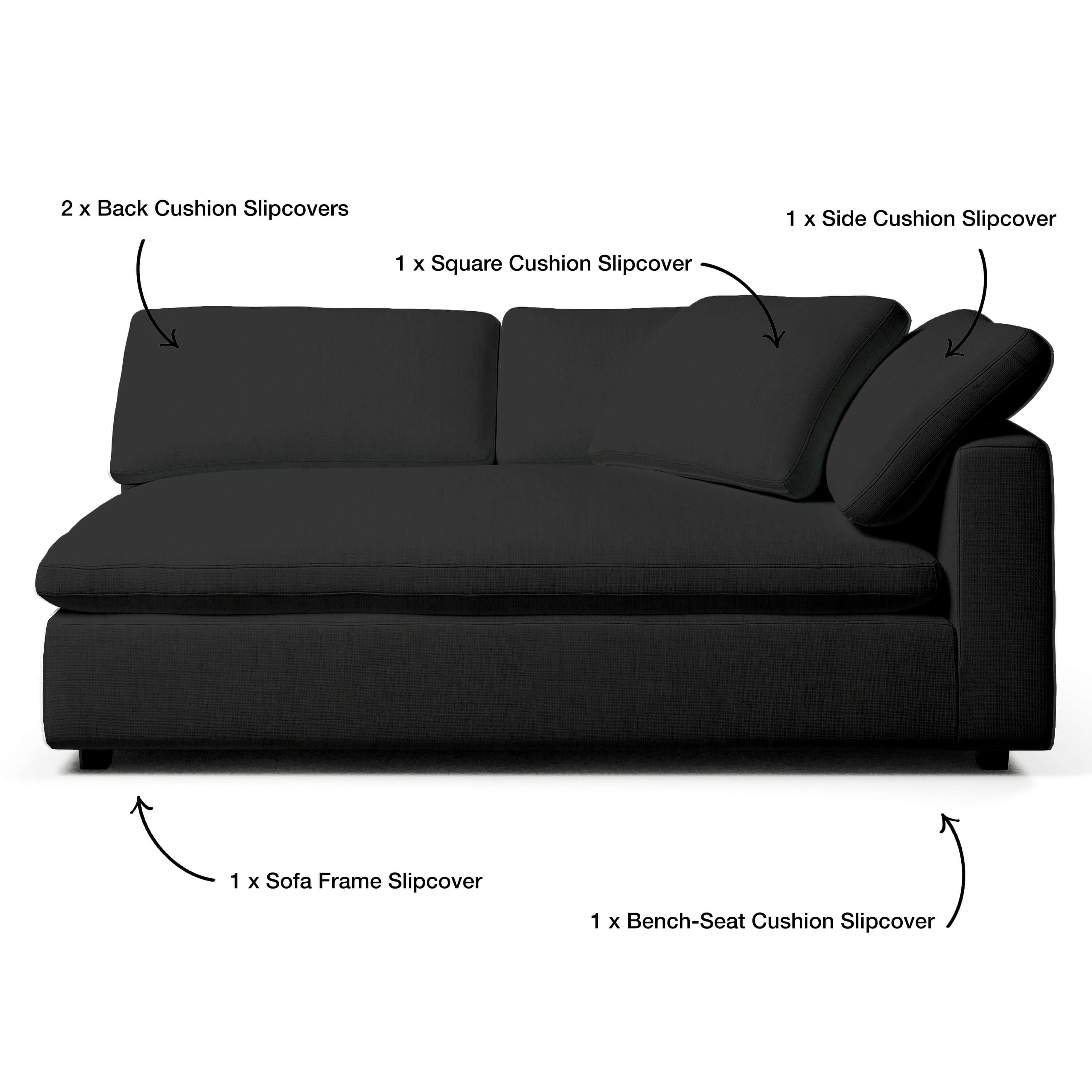 Right Arm Sofa Slipcover | Couch Haus