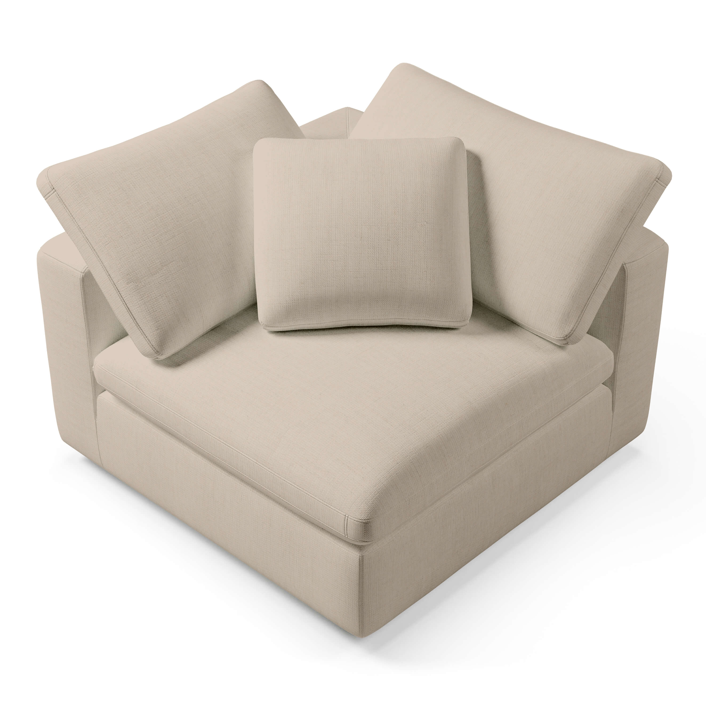 Comfy Corner Chair | Comfortable Corner Chair | CouchHaus #color_beige