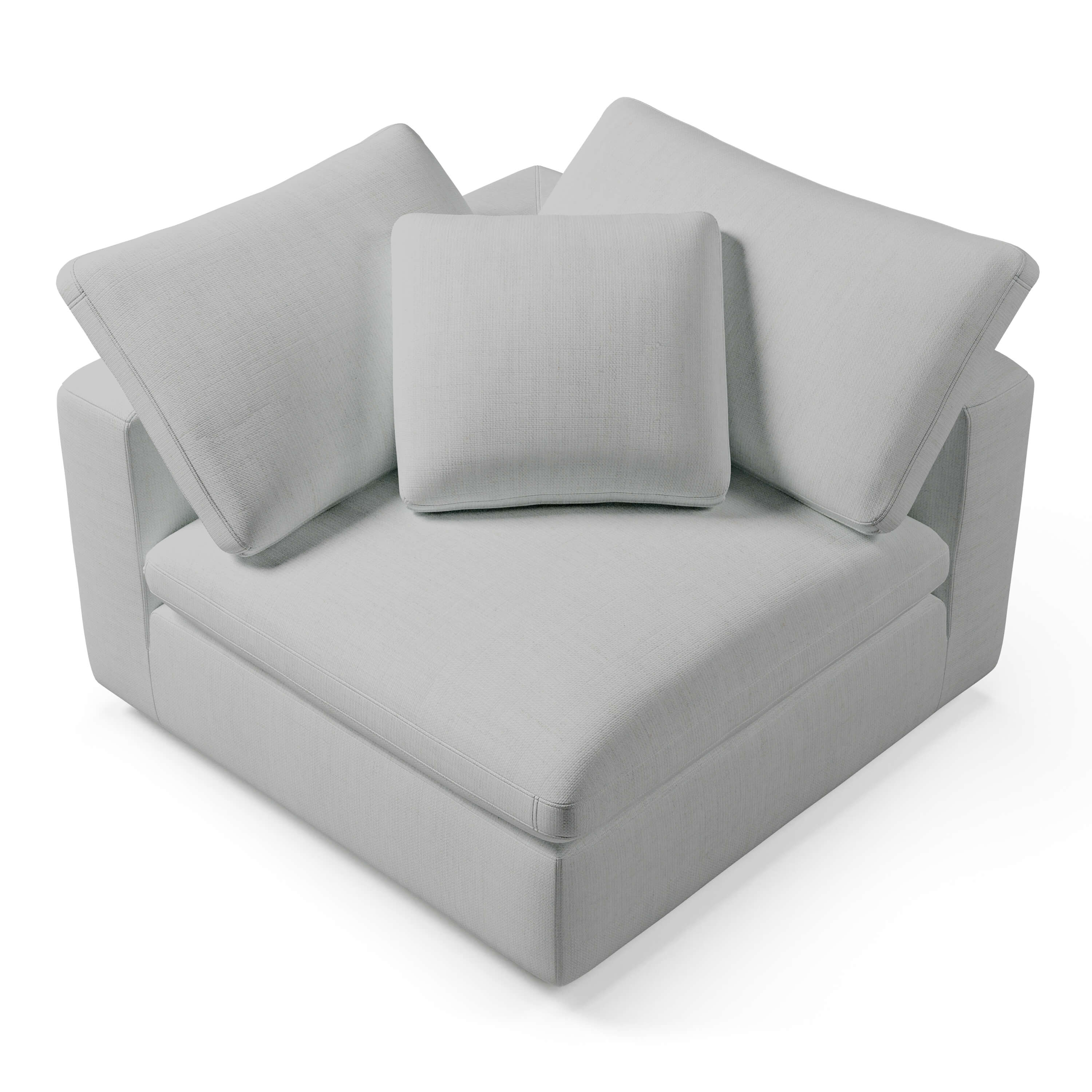 Comfy Corner Chair | Comfortable Corner Chair | CouchHaus #color_light grey