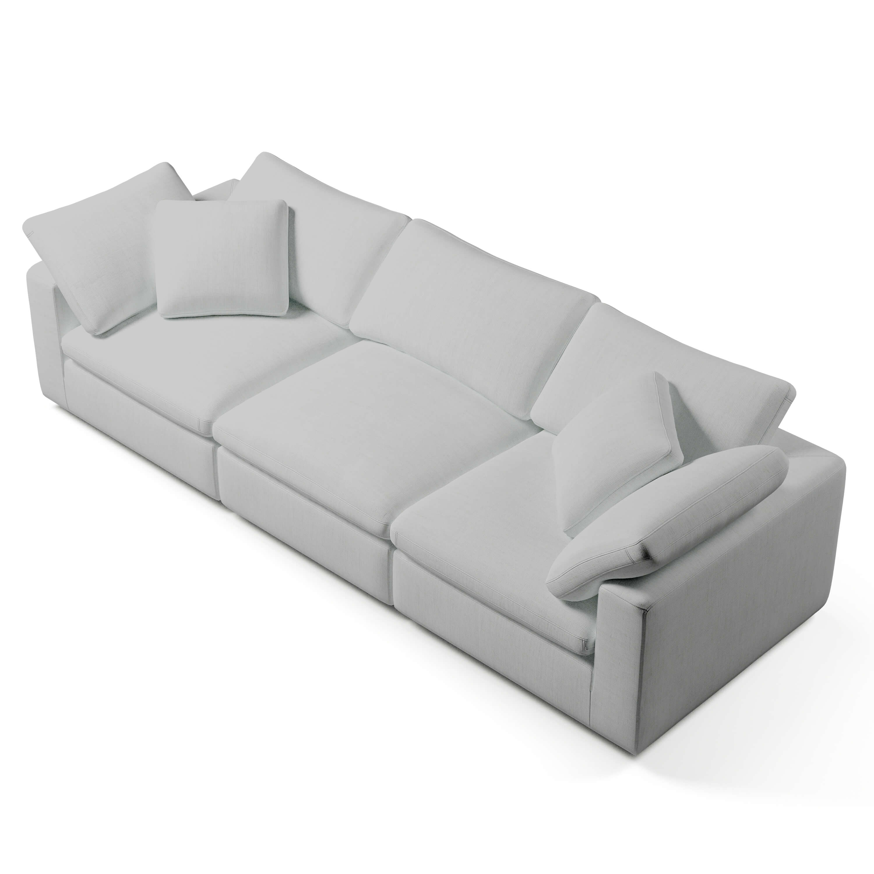 3 Seater White Sofa | Comfy Modular Sofa | Couch Haus