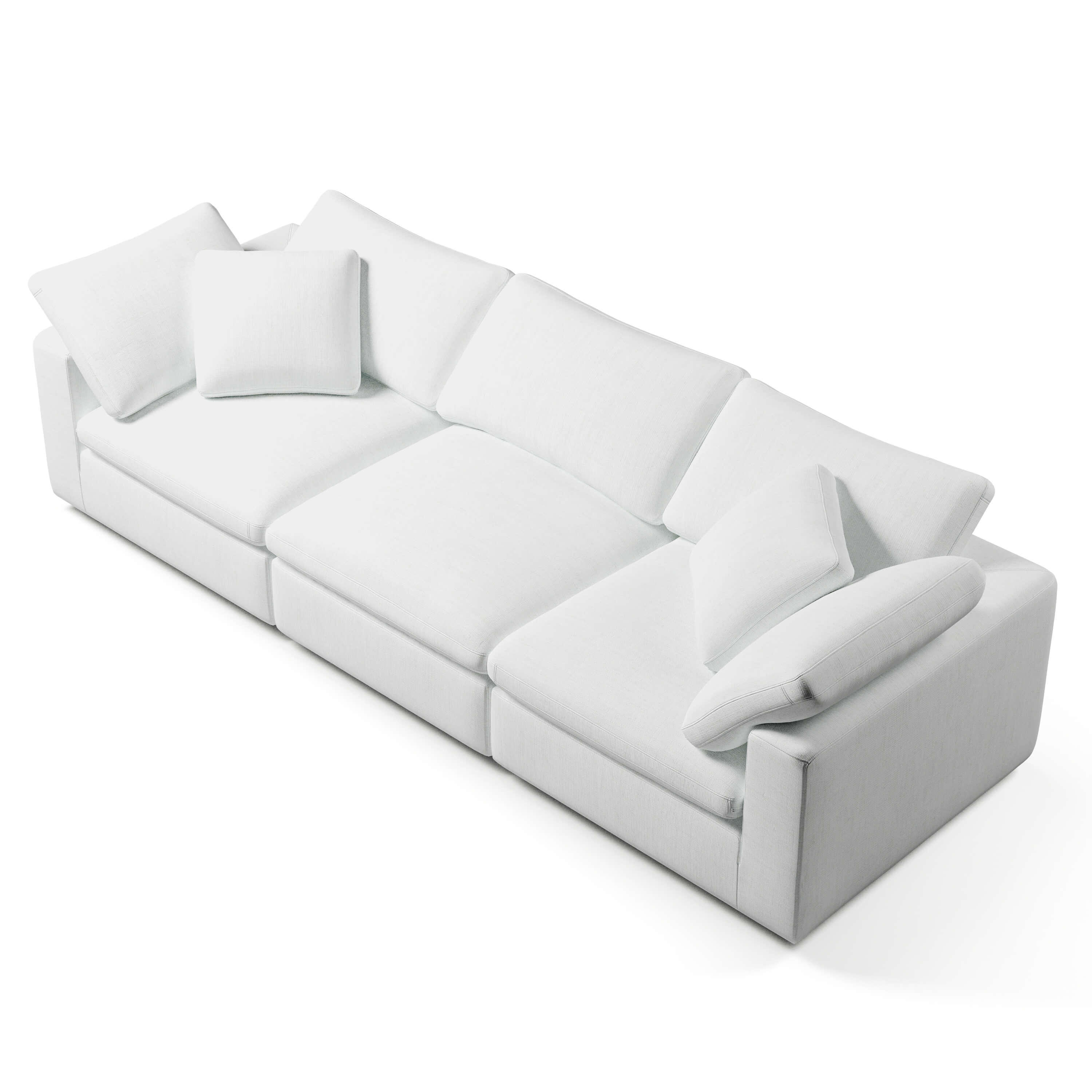 3 Seater White Sofa | Comfy Modular Sofa | Couch Haus