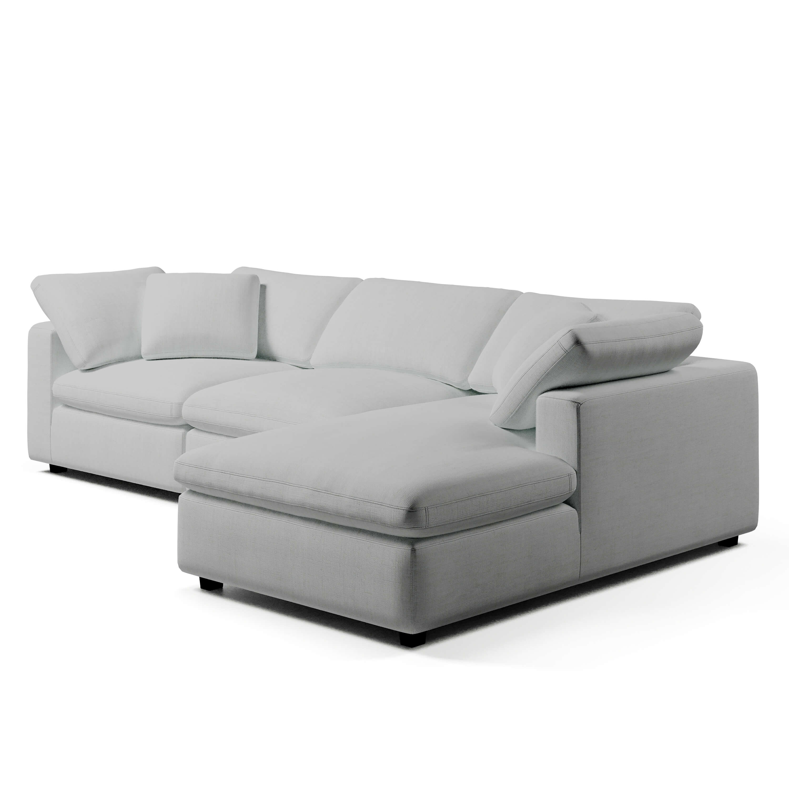 White Chaise Sofa | Modular 3 Seater Sofa | Couch Haus