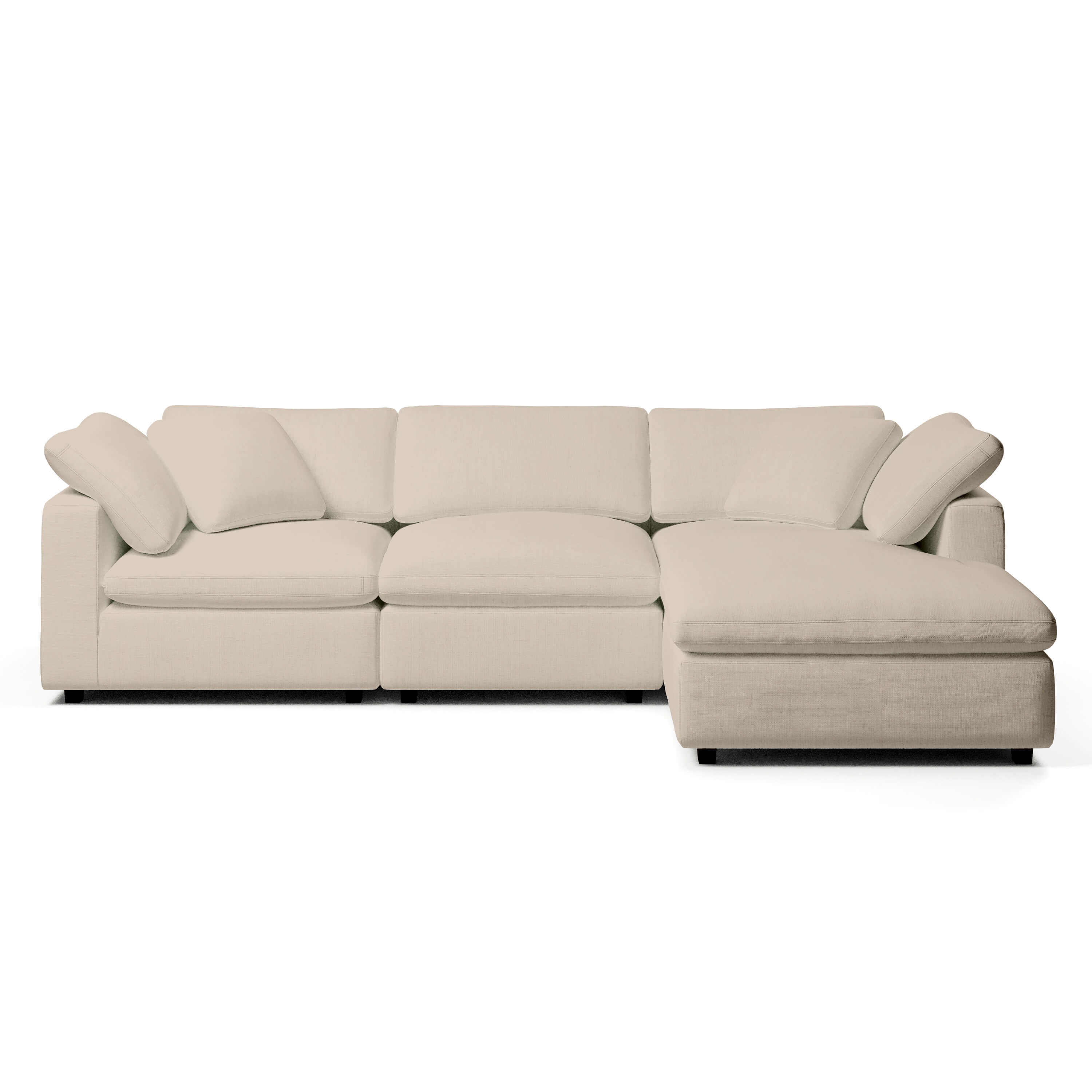 White Chaise Sofa | Modular 3 Seater Sofa | Couch Haus
