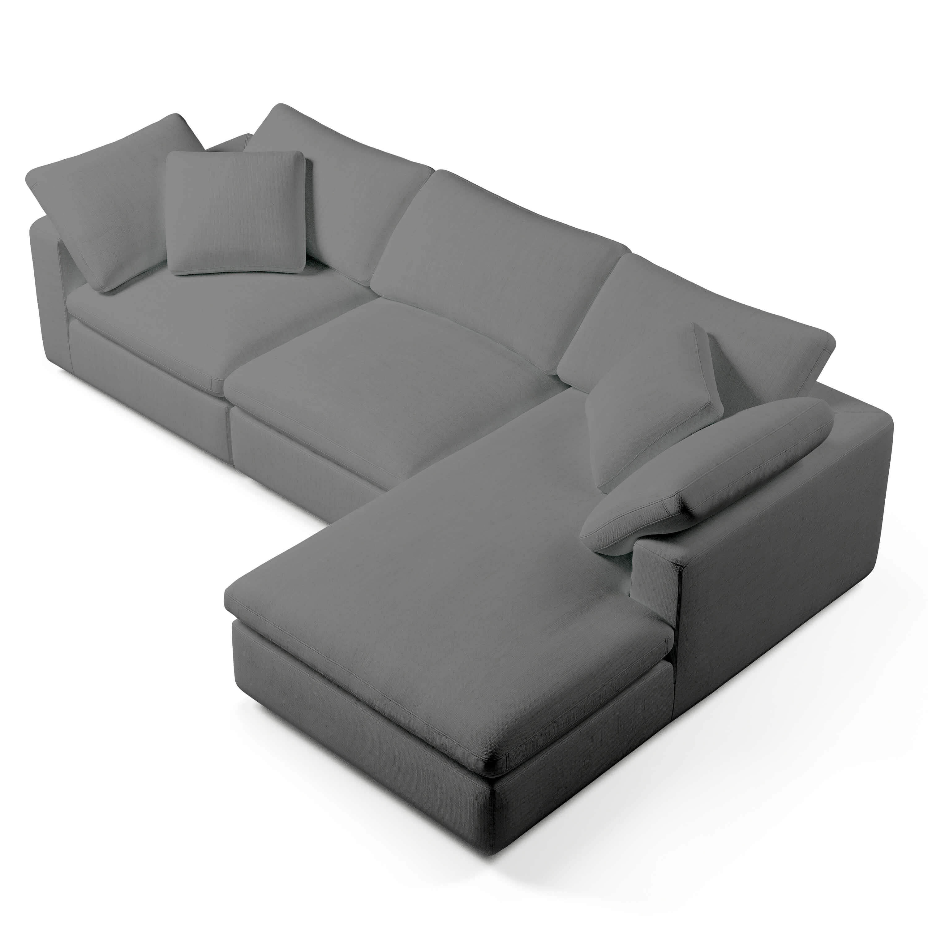 White Chaise Sofa | Modular 3 Seater Sofa | Couch Haus