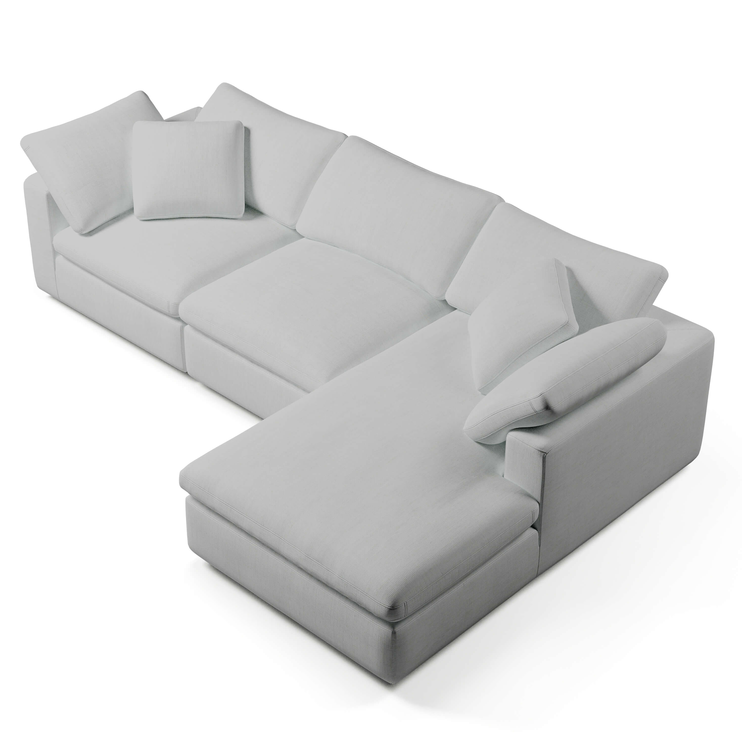 White Chaise Sofa | Modular 3 Seater Sofa | Couch Haus