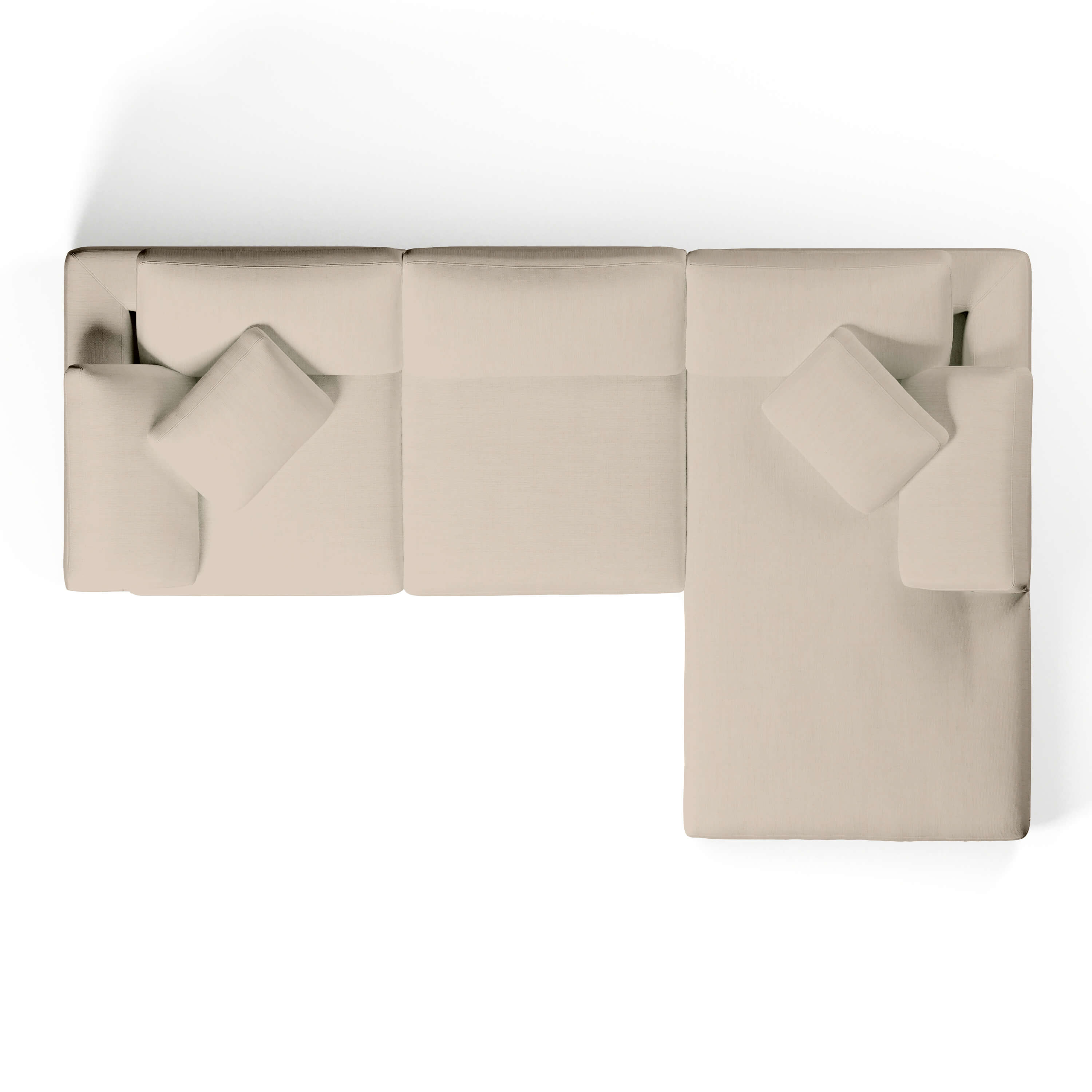 White Chaise Sofa | Modular 3 Seater Sofa | Couch Haus