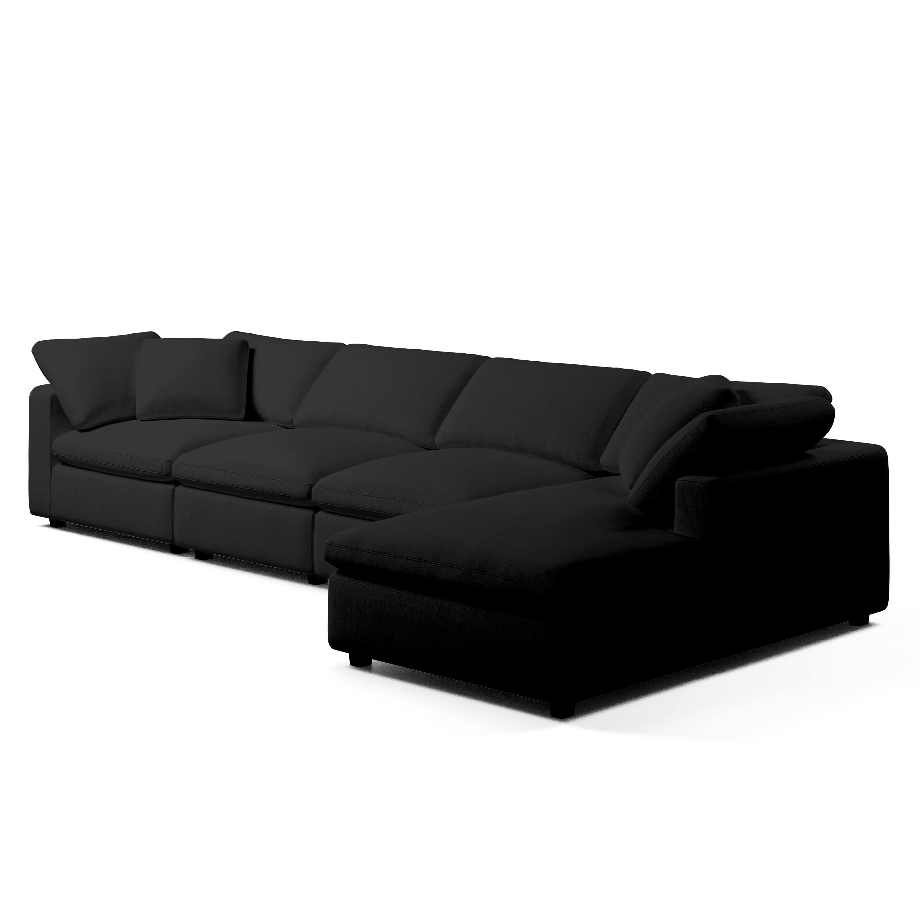 Comfy Modular Sofa - 4-Seater Chaise Sectional - Right Hand Facing