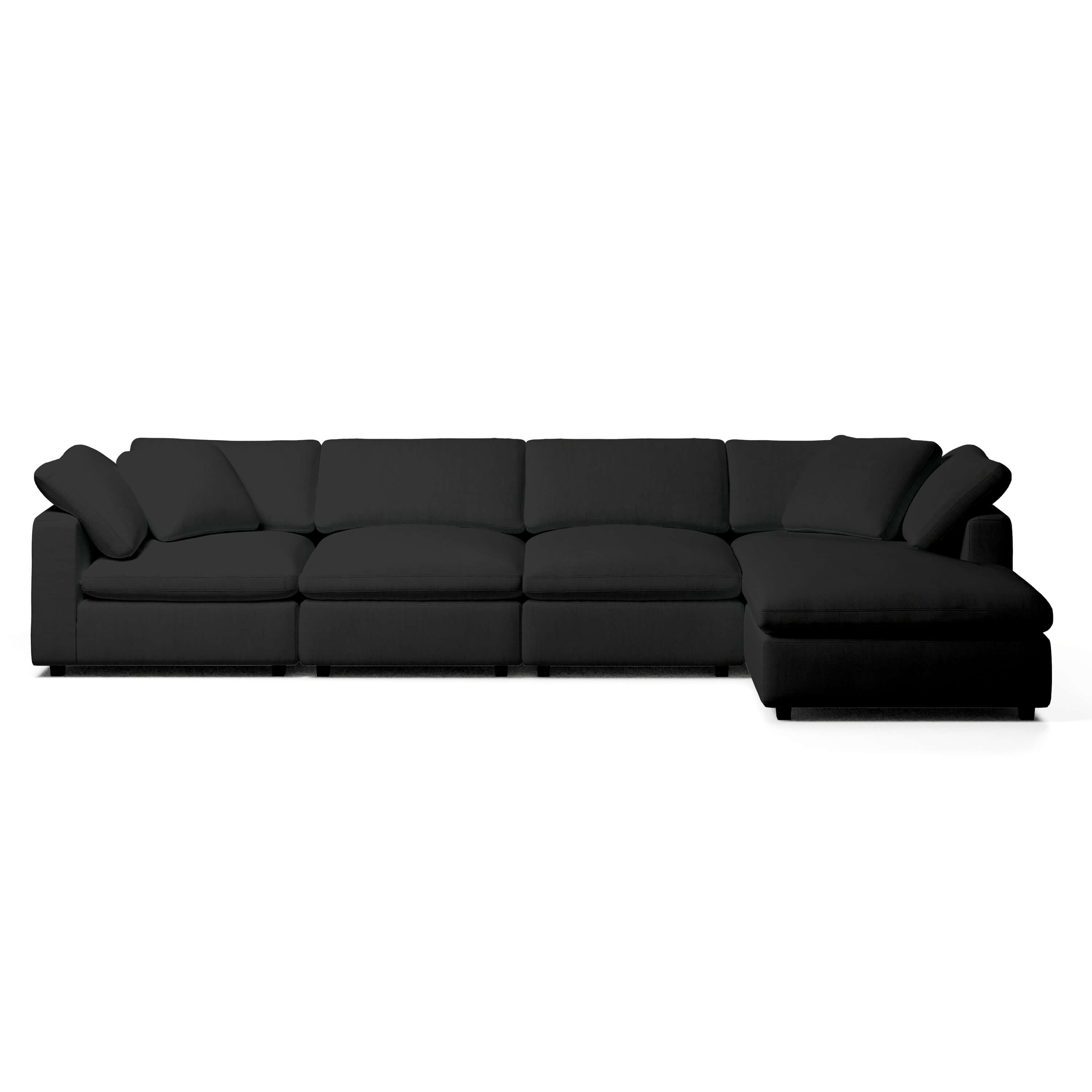 Comfy Modular Sofa - 4-Seater Chaise Sectional - Right Hand Facing