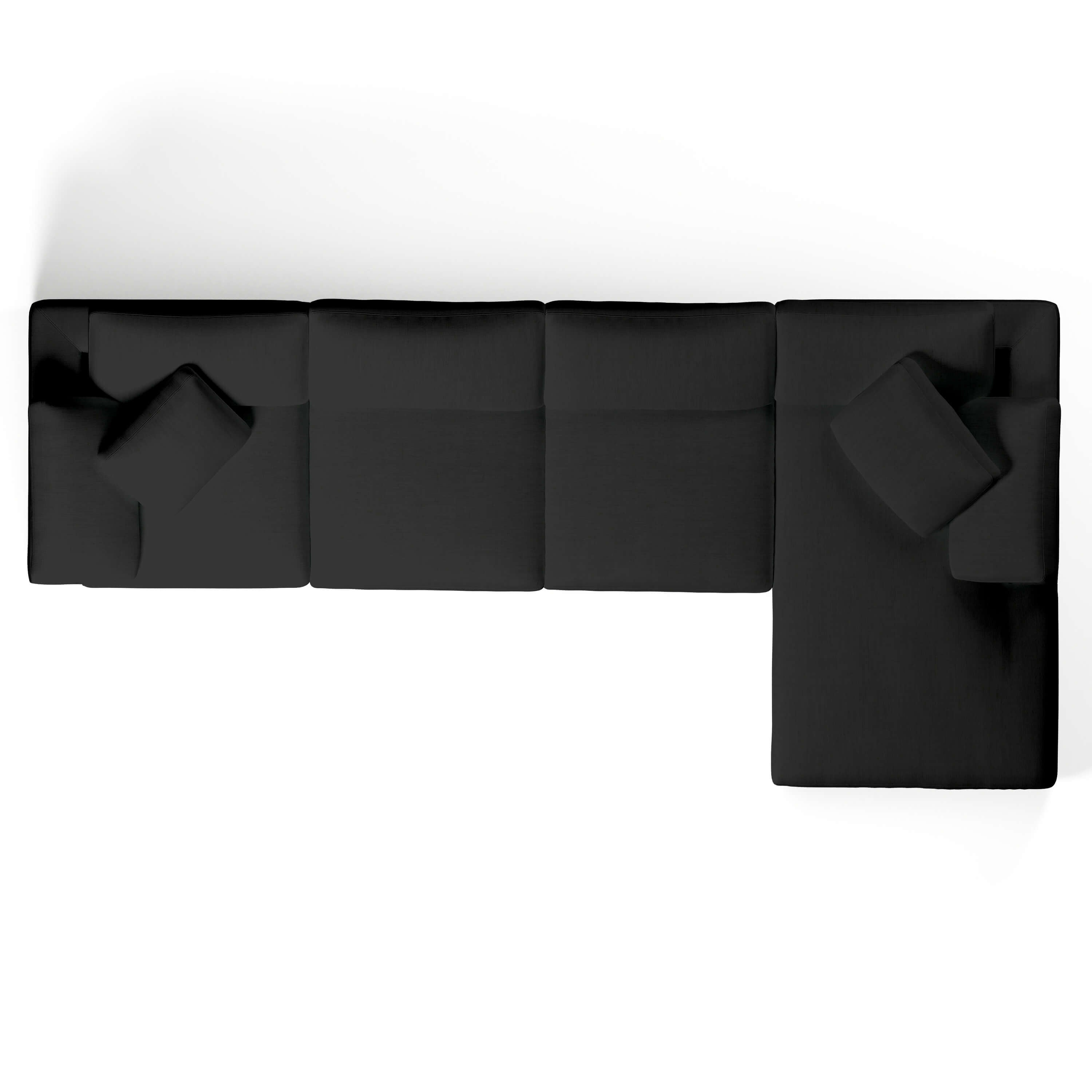 Comfy Modular Sofa - 4-Seater Chaise Sectional - Right Hand Facing