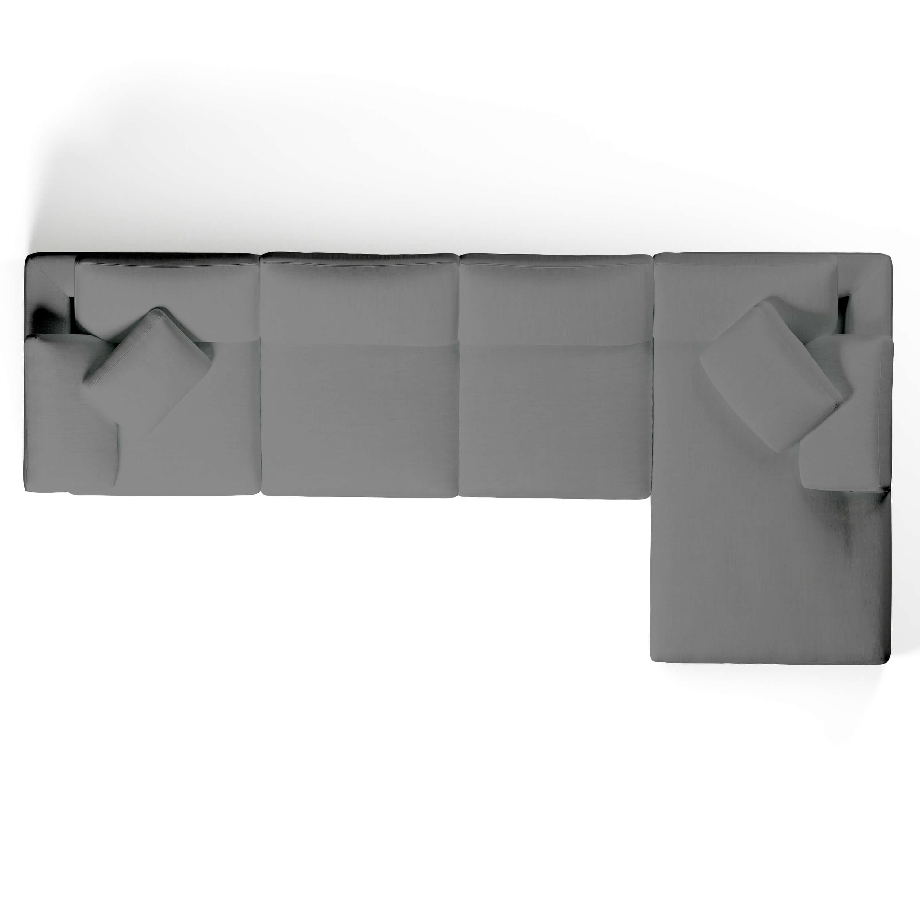 Comfy Modular Sofa - 4-Seater Chaise Sectional - Right Hand Facing