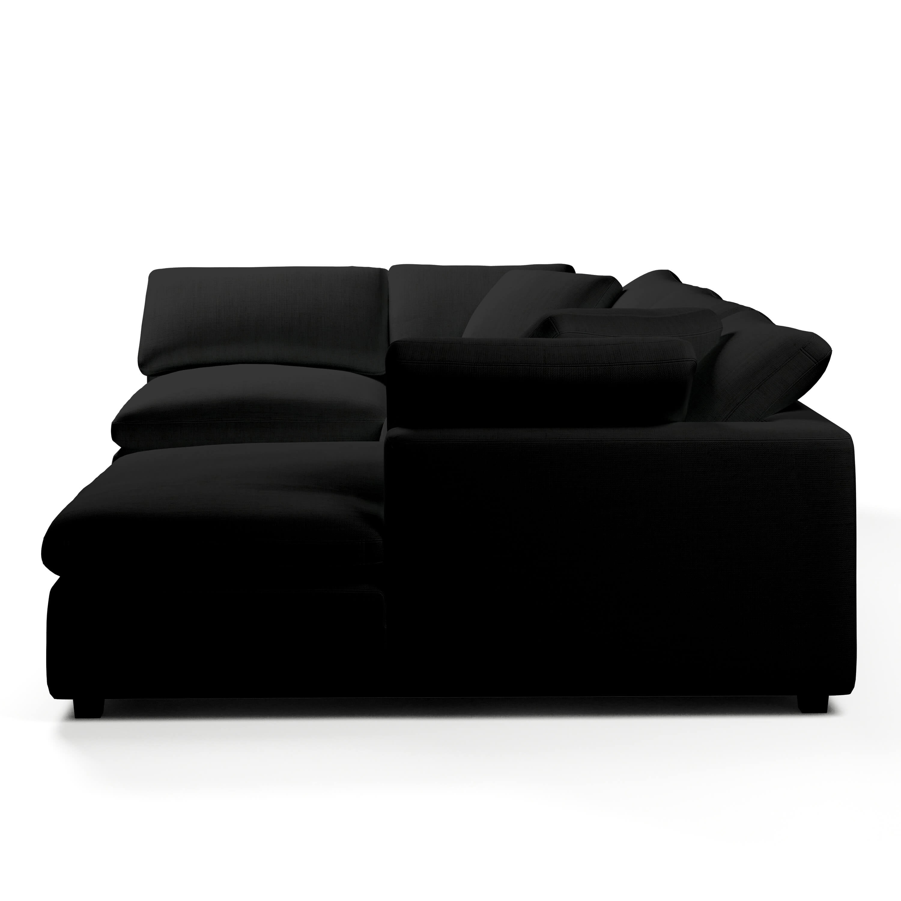 Comfy Modular Sofa - 4-Seater Chaise Sectional - Right Hand Facing