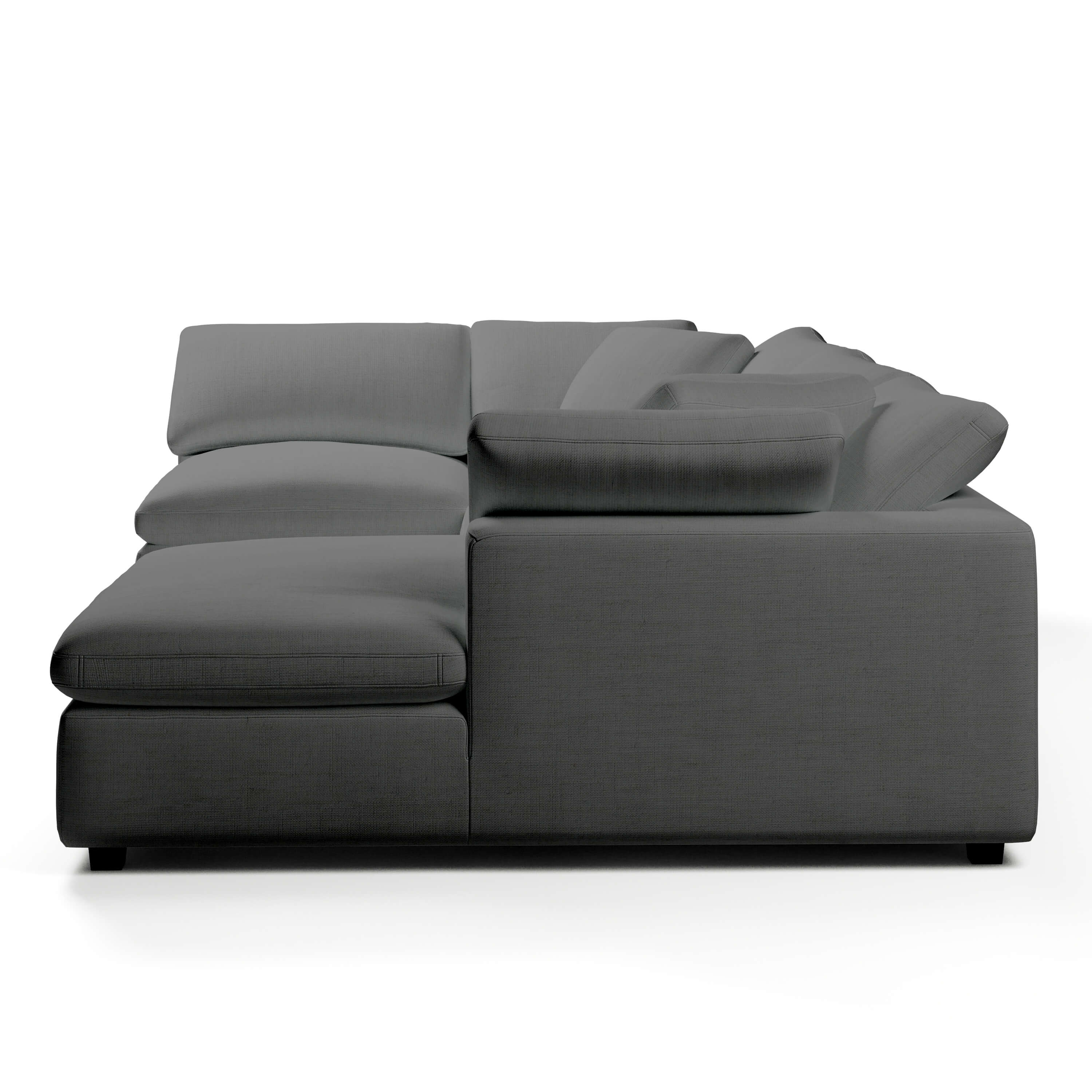 Comfy Modular Sofa - 4-Seater Chaise Sectional - Right Hand Facing