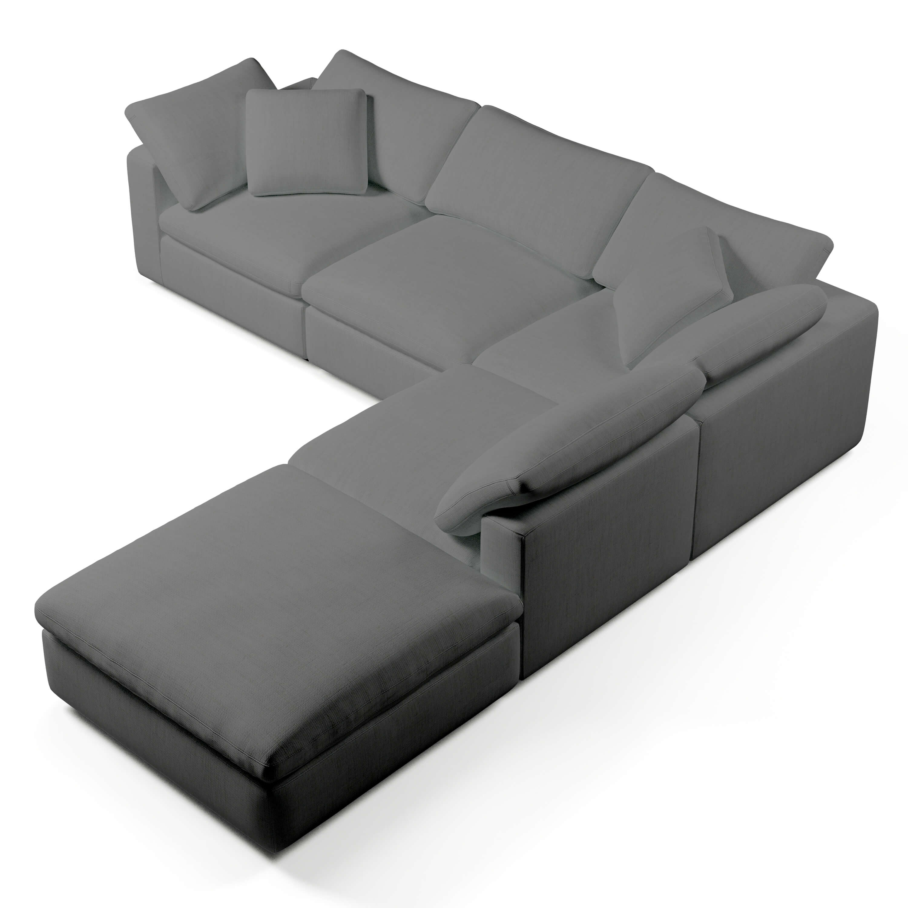 L-Shape Couch with Ottoman | Comfy Modular Sofa | Couch Haus
