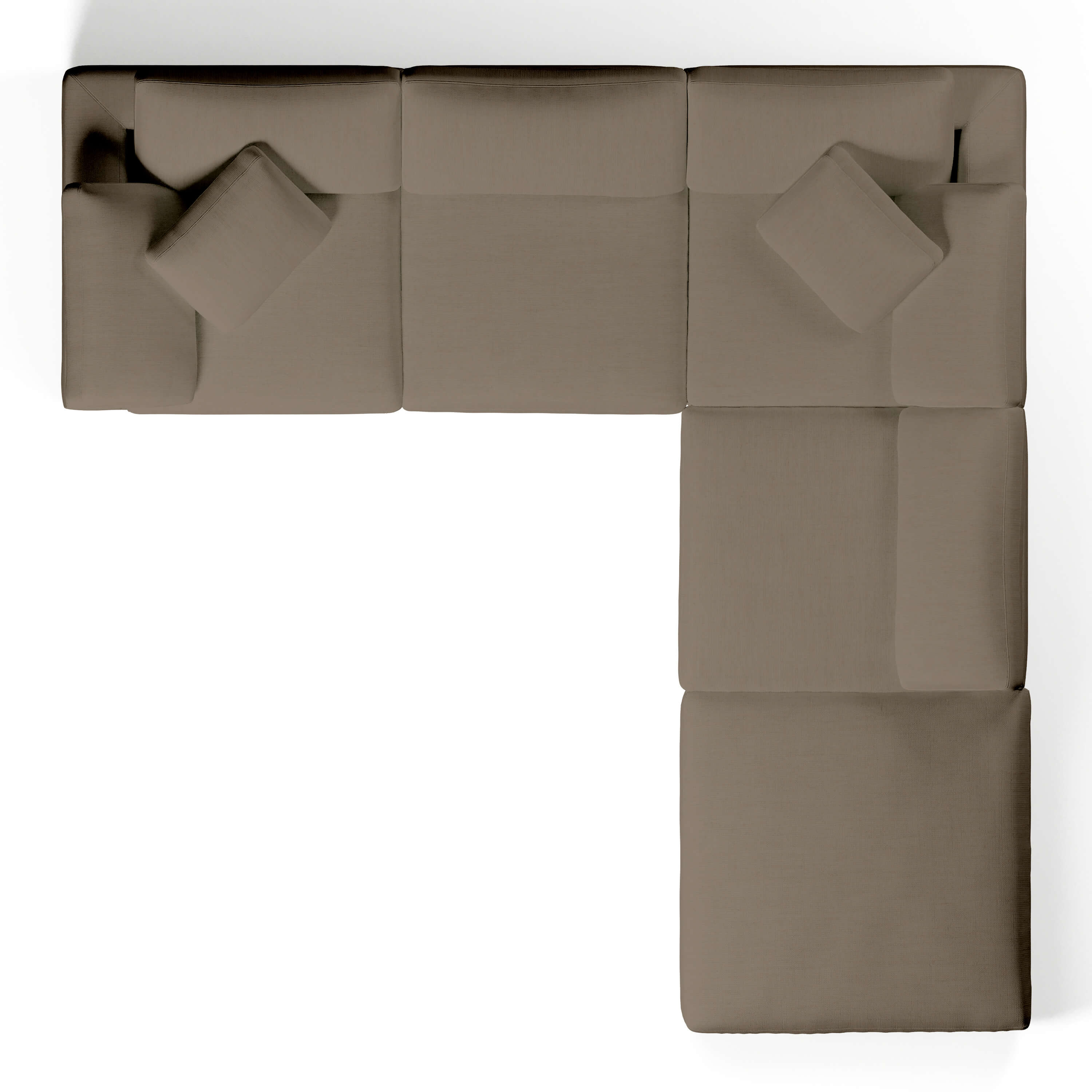 Comfy Modular Sofa - 4-Seater L-Sectional & Ottoman