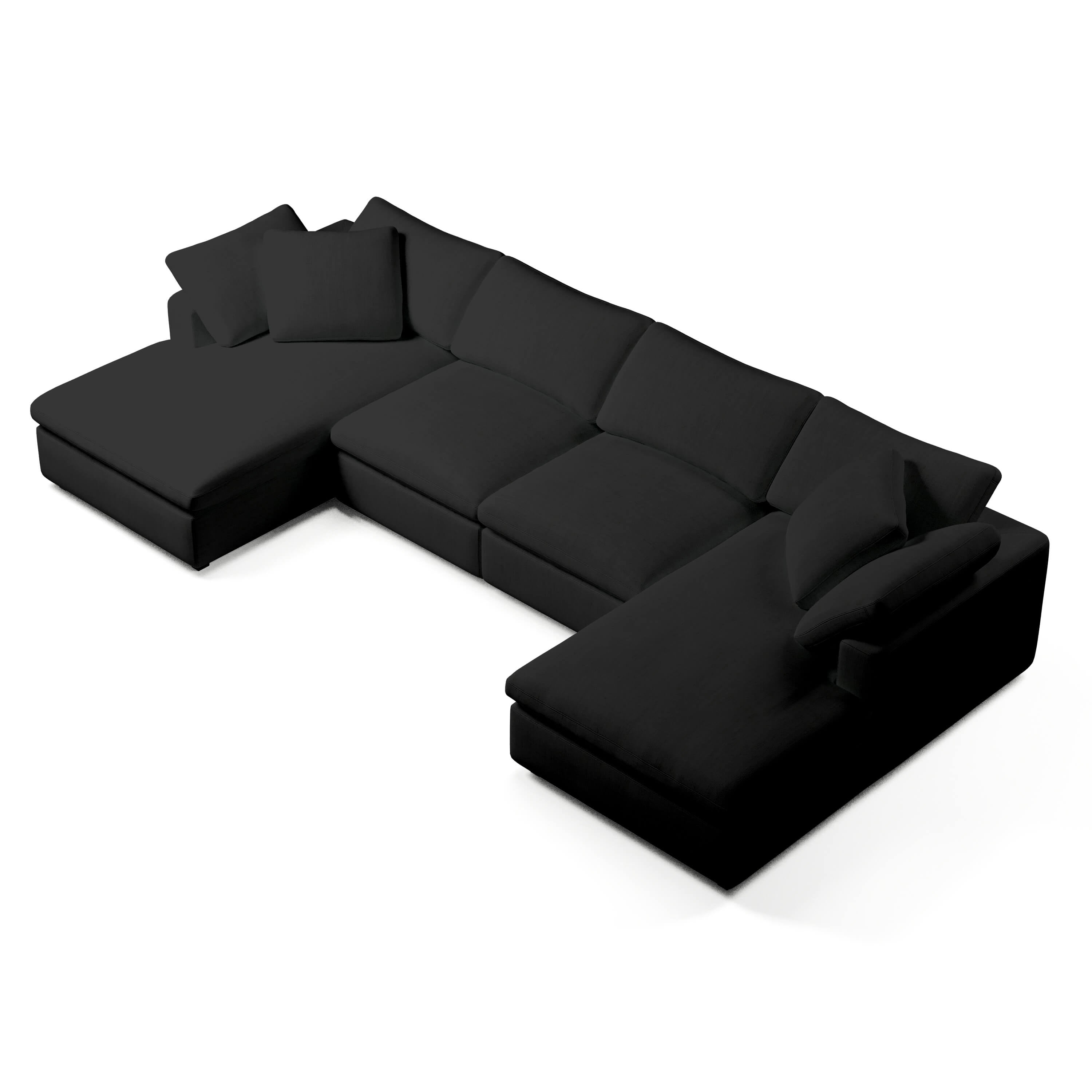 Comfy Modular Sofa - 4-Seater Chaise U-Sectional