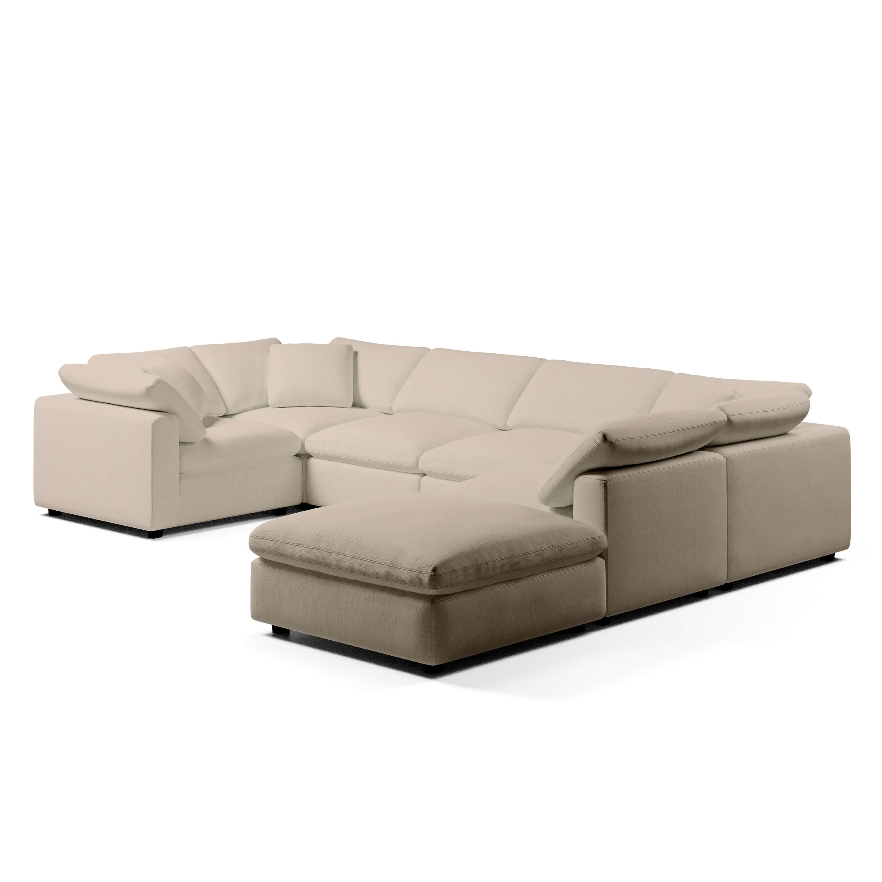 U-Sectional Sofa and Ottoman | U-Sectional Ottoman | Couch Haus