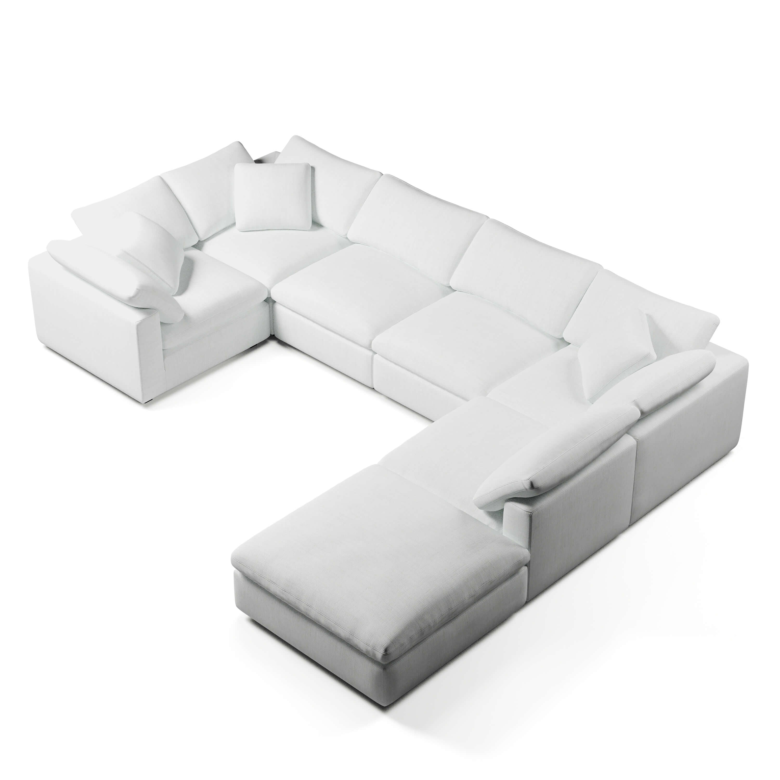 U-Sectional Sofa and Ottoman | U-Sectional Ottoman | Couch Haus