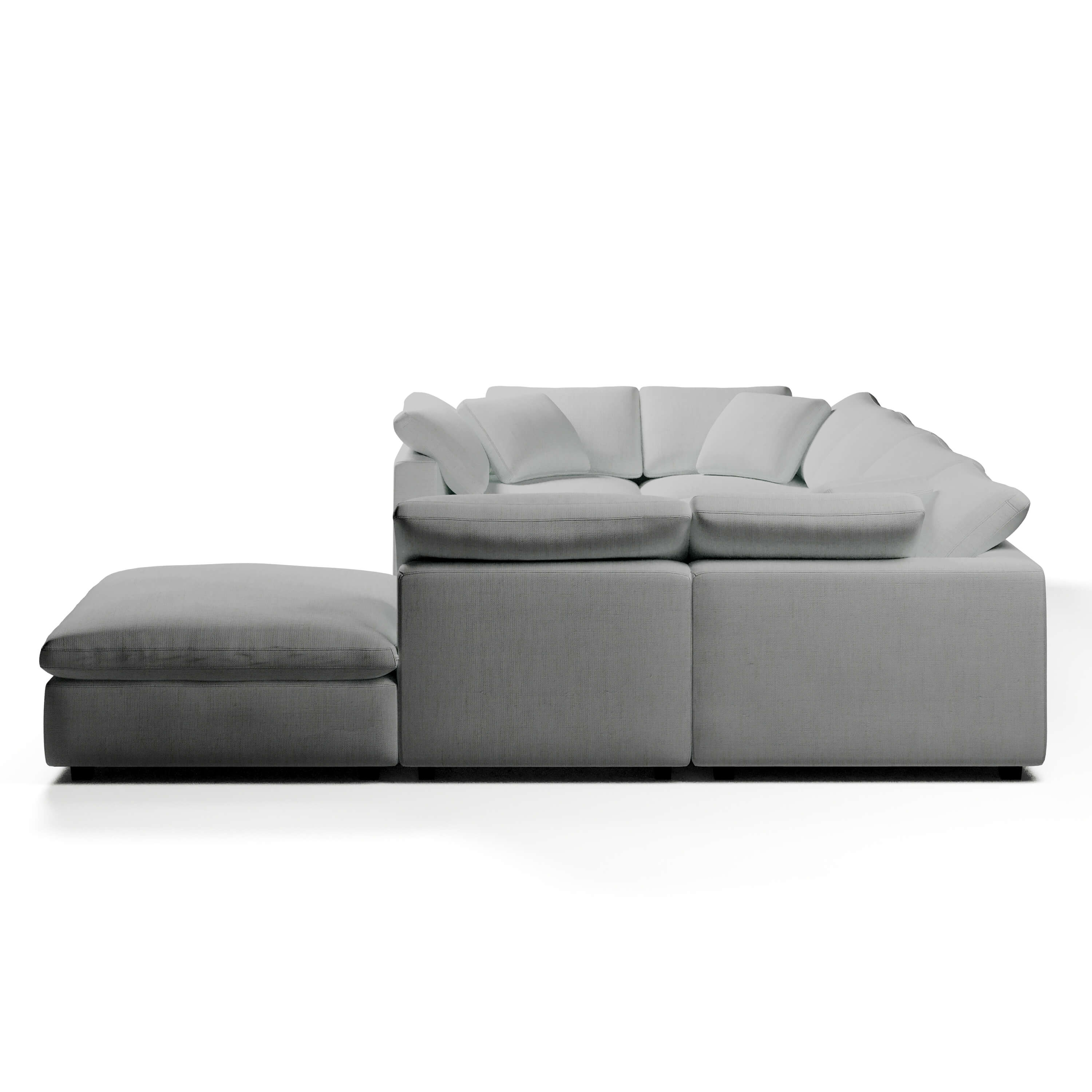 U-Sectional Sofa and Ottoman | U-Sectional Ottoman | Couch Haus