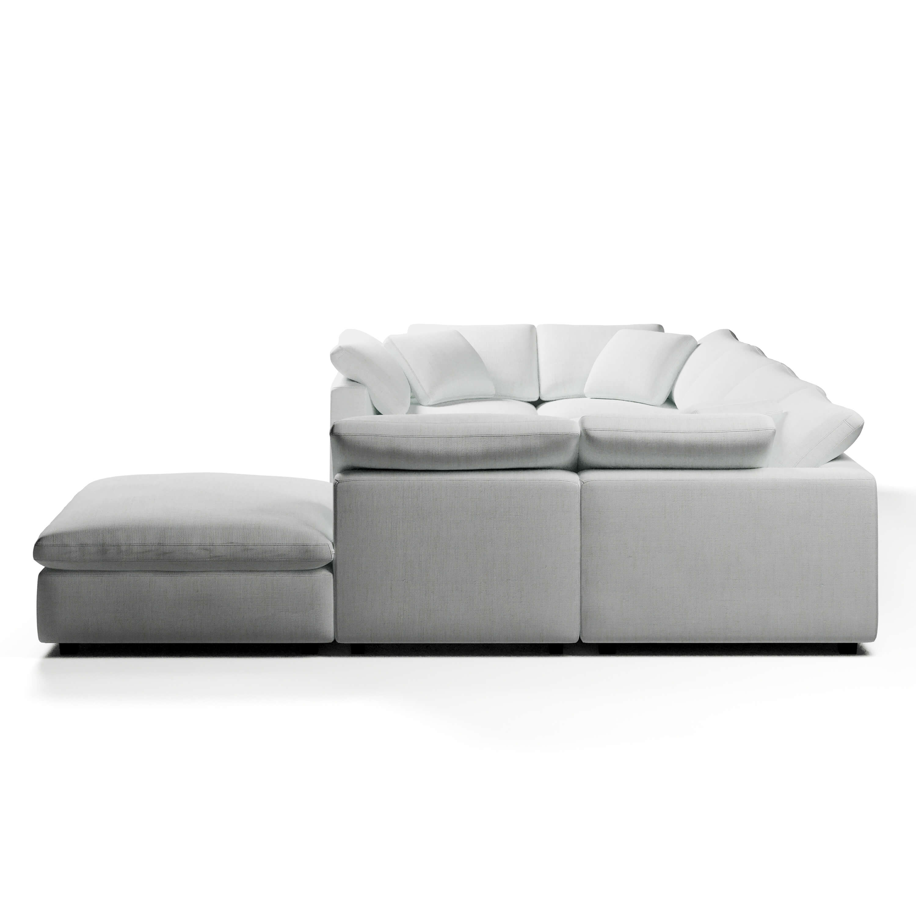 U-Sectional Sofa and Ottoman | U-Sectional Ottoman | Couch Haus