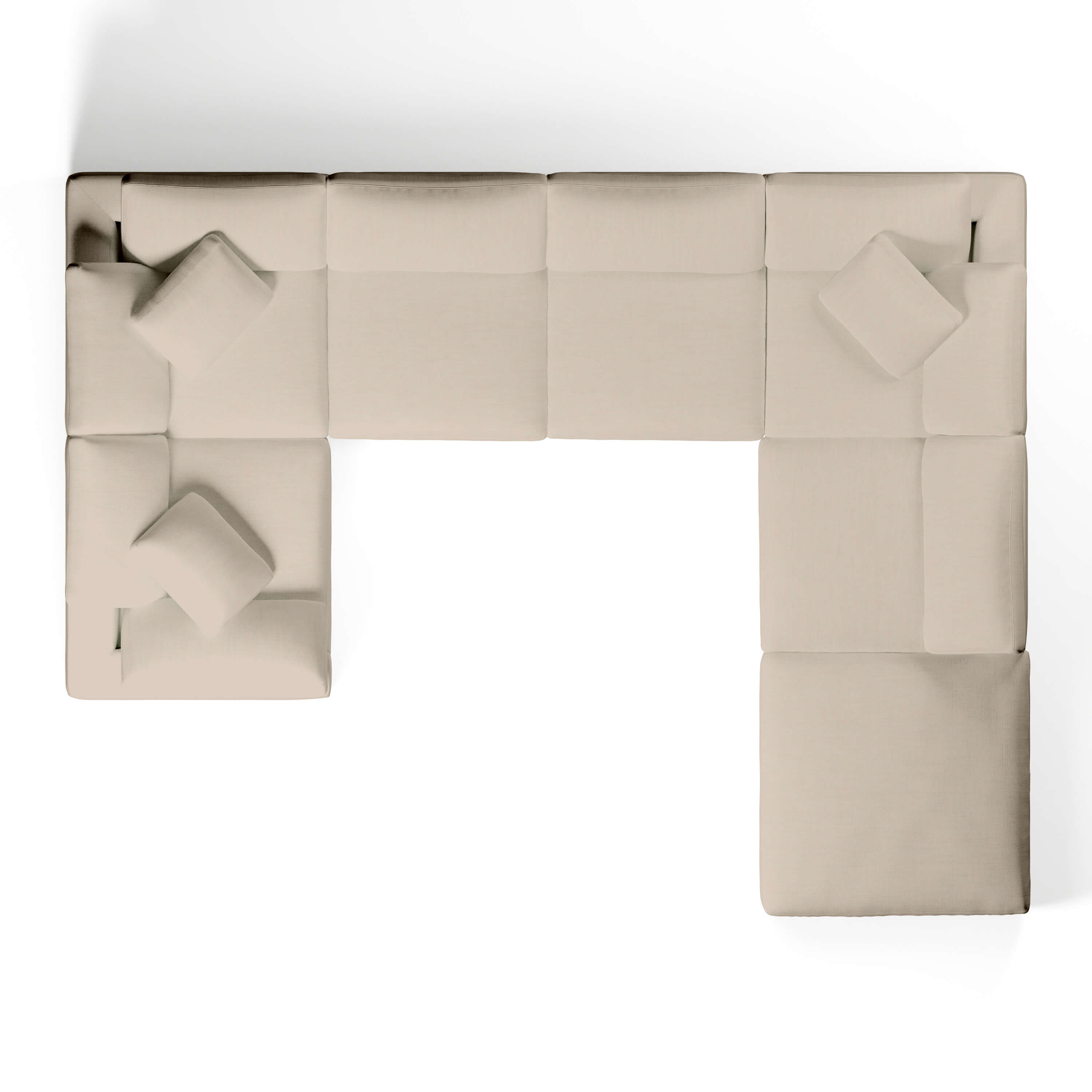 U-Sectional Sofa and Ottoman | U-Sectional Ottoman | Couch Haus