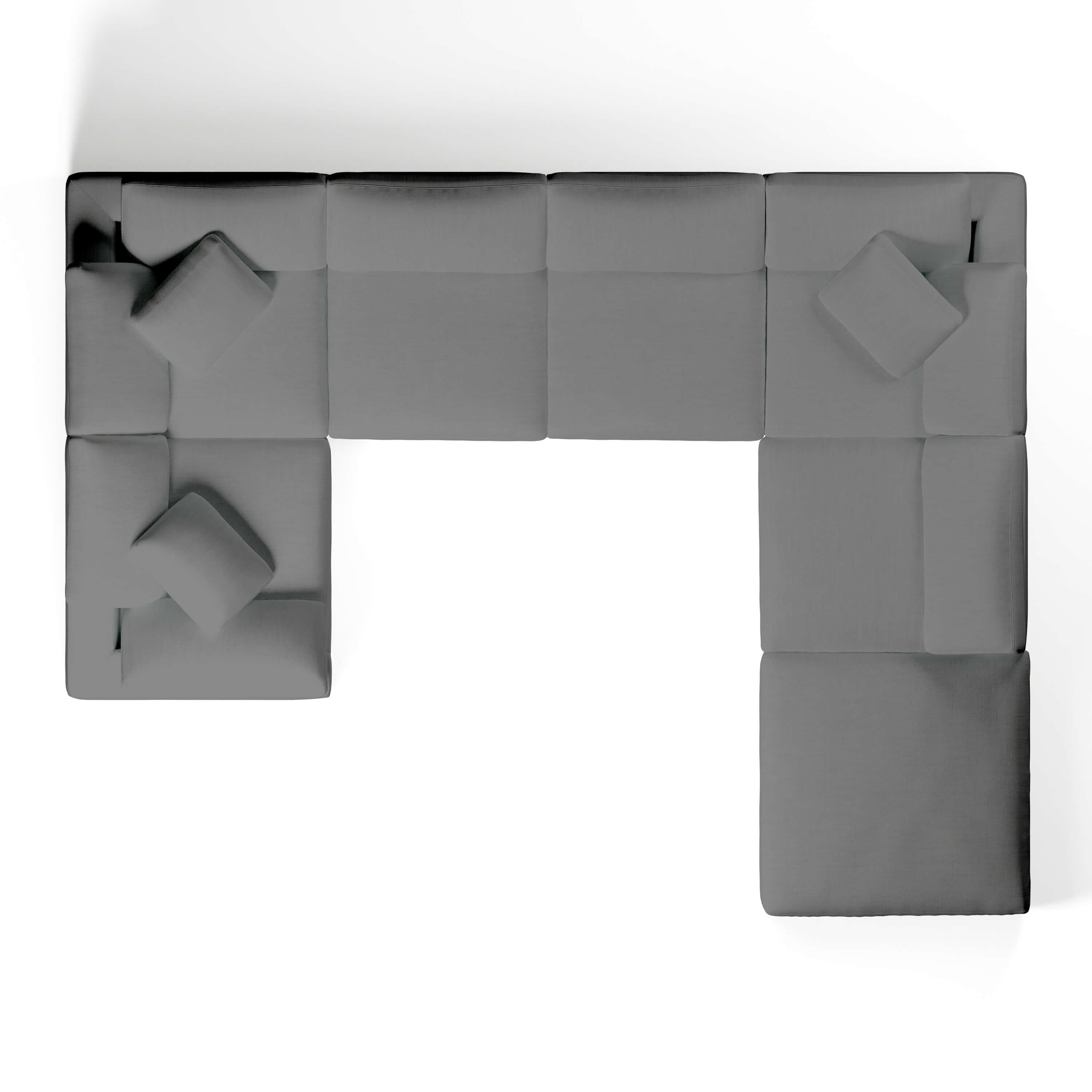 Comfy Modular Sofa - 6-Seater & Ottoman U-Sectional