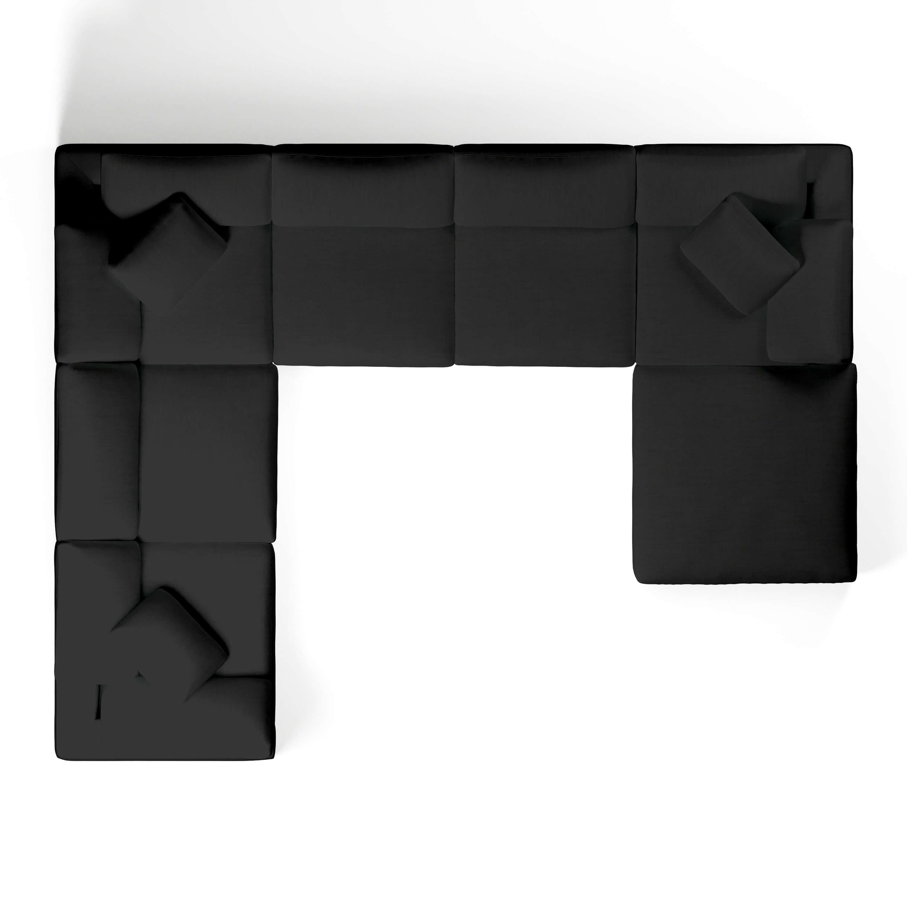 Comfy Modular Sofa - 6-Seater & Ottoman U-Sectional