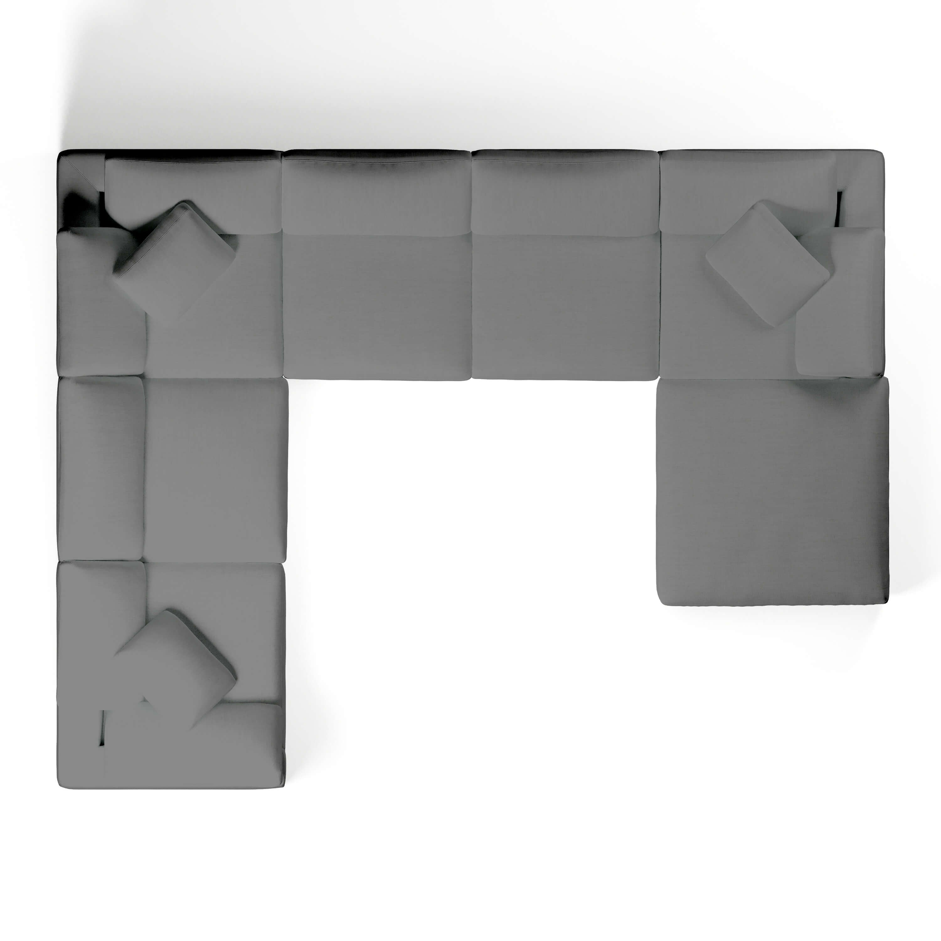 Comfy Modular Sofa - 6-Seater & Ottoman U-Sectional