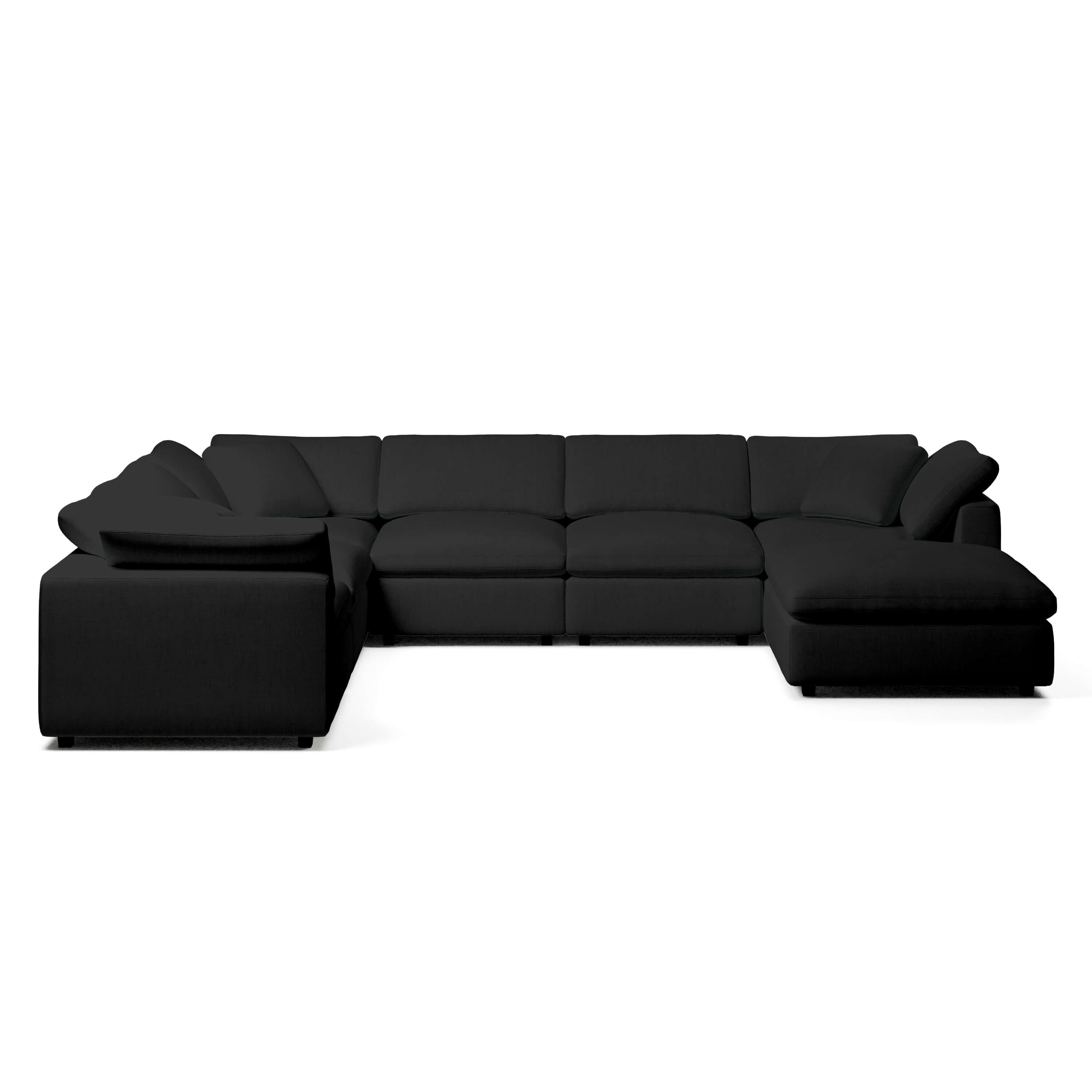 Comfy Modular Sofa - 6-Seater & Ottoman U-Sectional