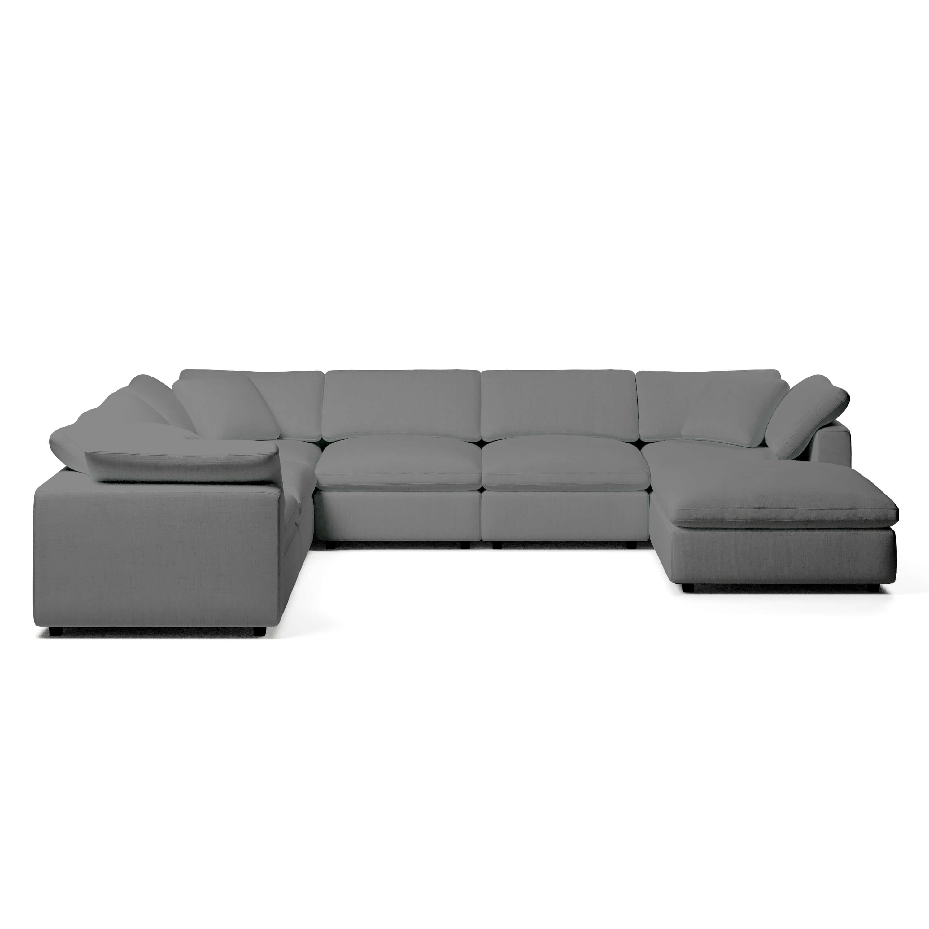 Comfy Modular Sofa - 6-Seater & Ottoman U-Sectional