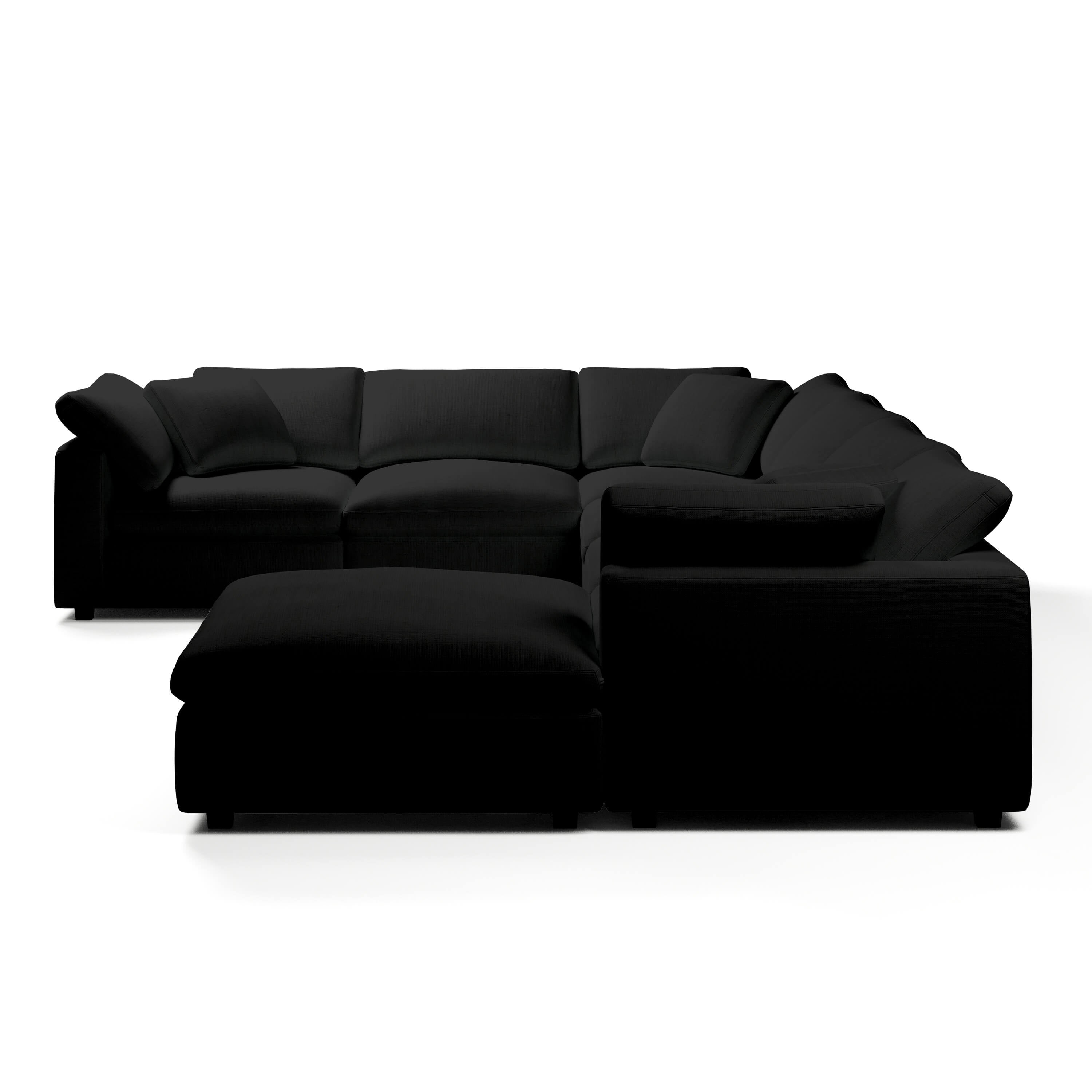 Comfy Modular Sofa - 6-Seater & Ottoman U-Sectional
