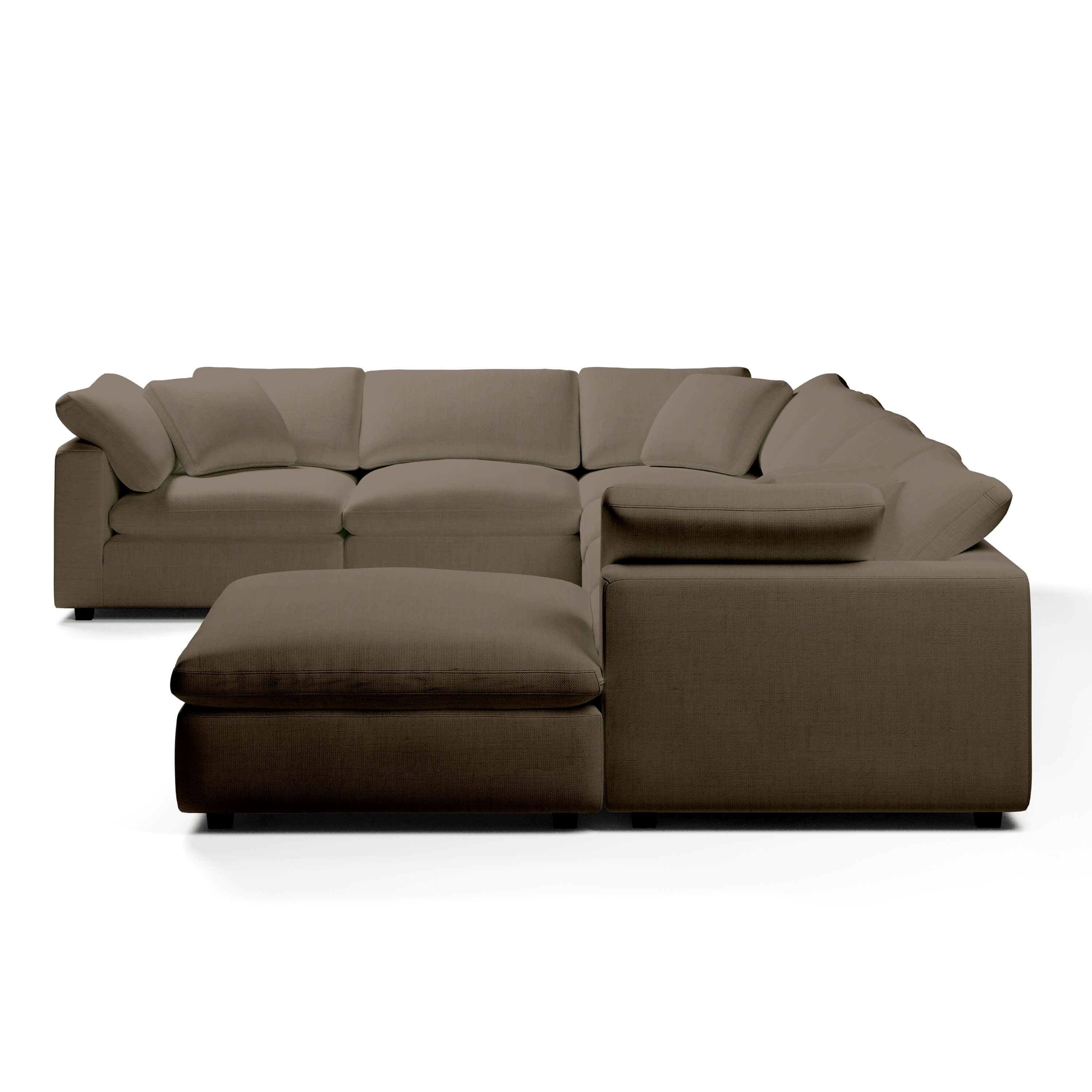 Comfy Modular Sofa - 6-Seater & Ottoman U-Sectional