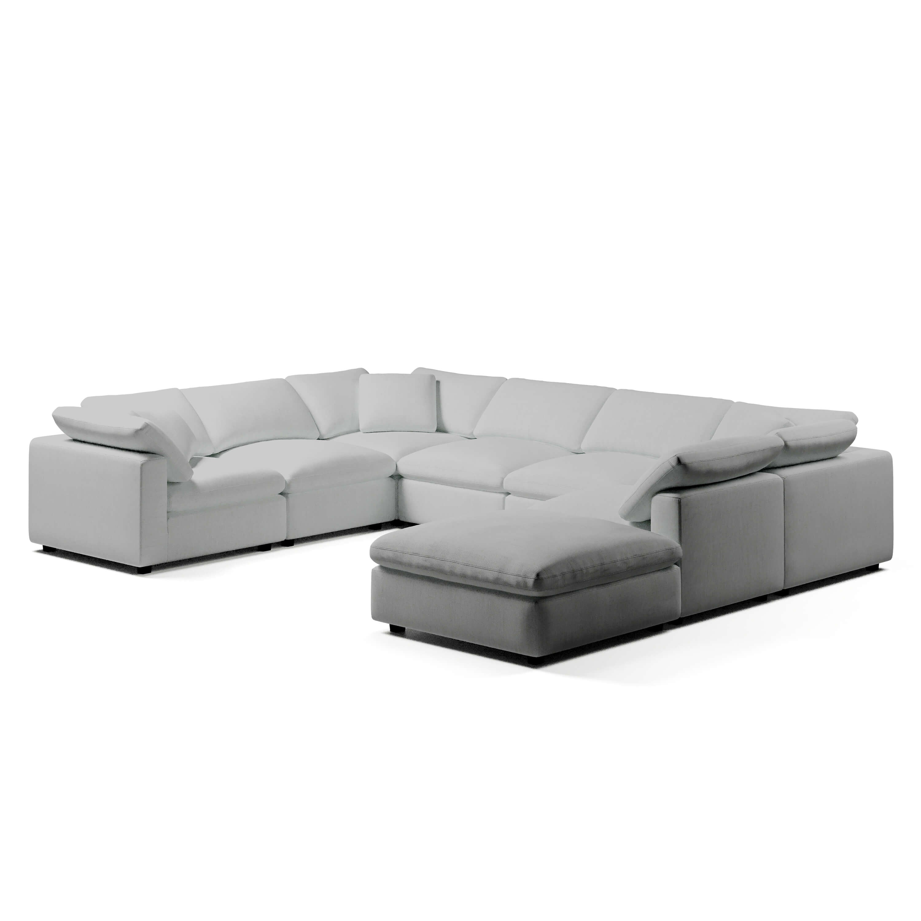 Modular Sofa and Ottoman | U-Sectional Modular Sofa | Couch Haus