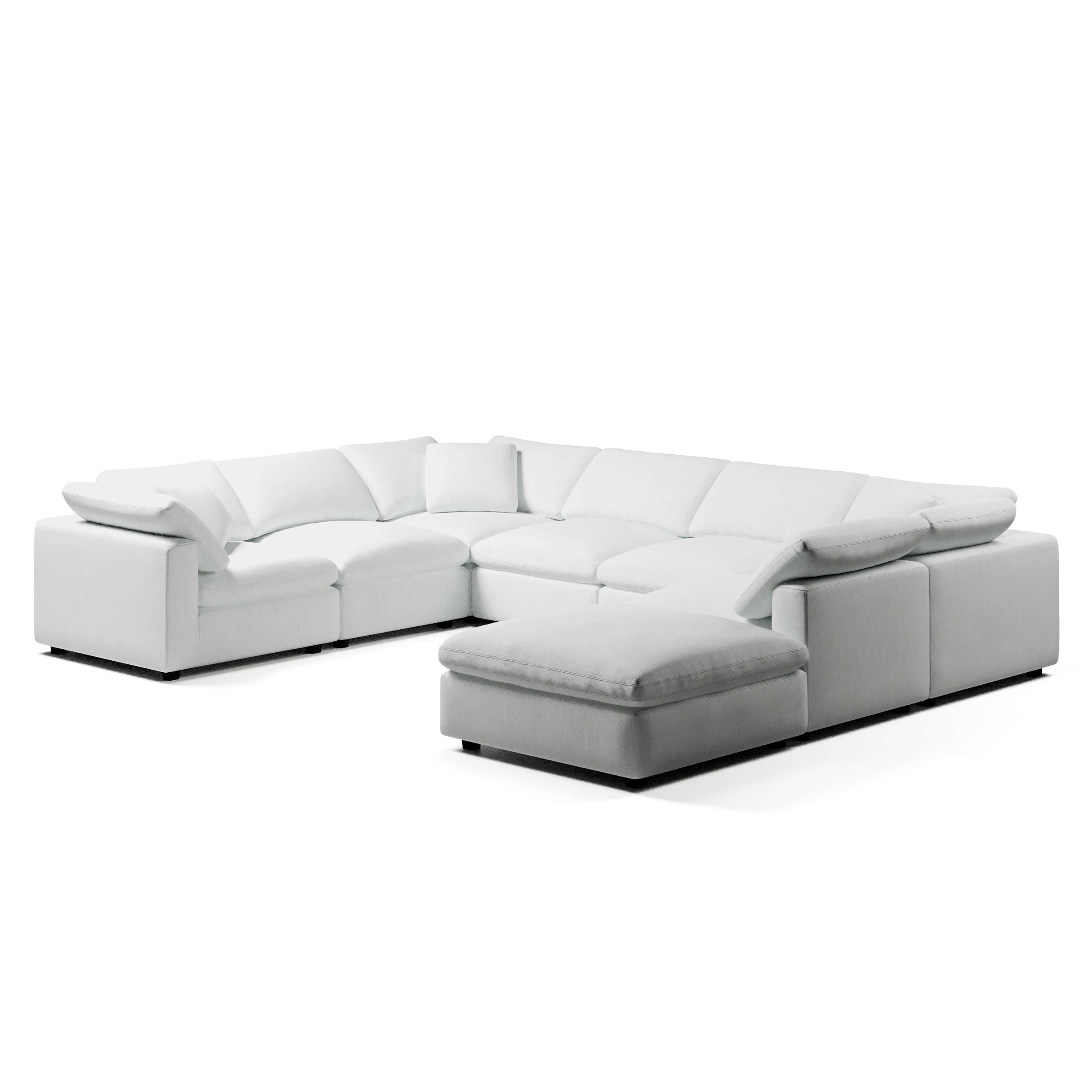 Modular Sofa and Ottoman | U-Sectional Modular Sofa | Couch Haus