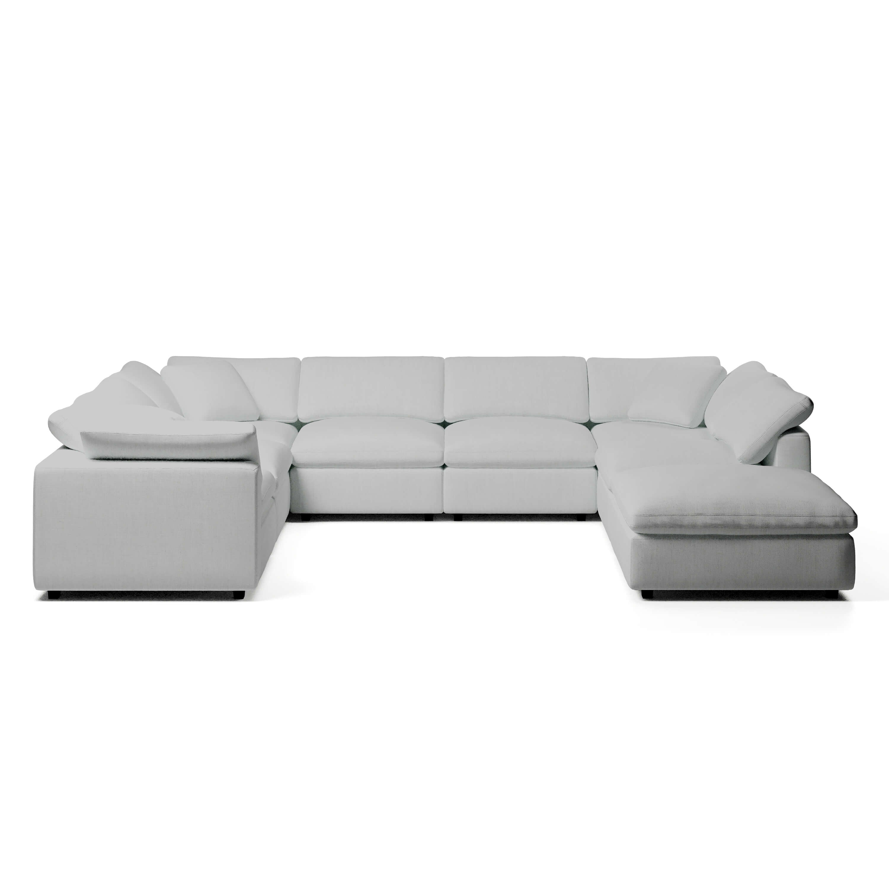Modular Sofa and Ottoman | U-Sectional Modular Sofa | Couch Haus