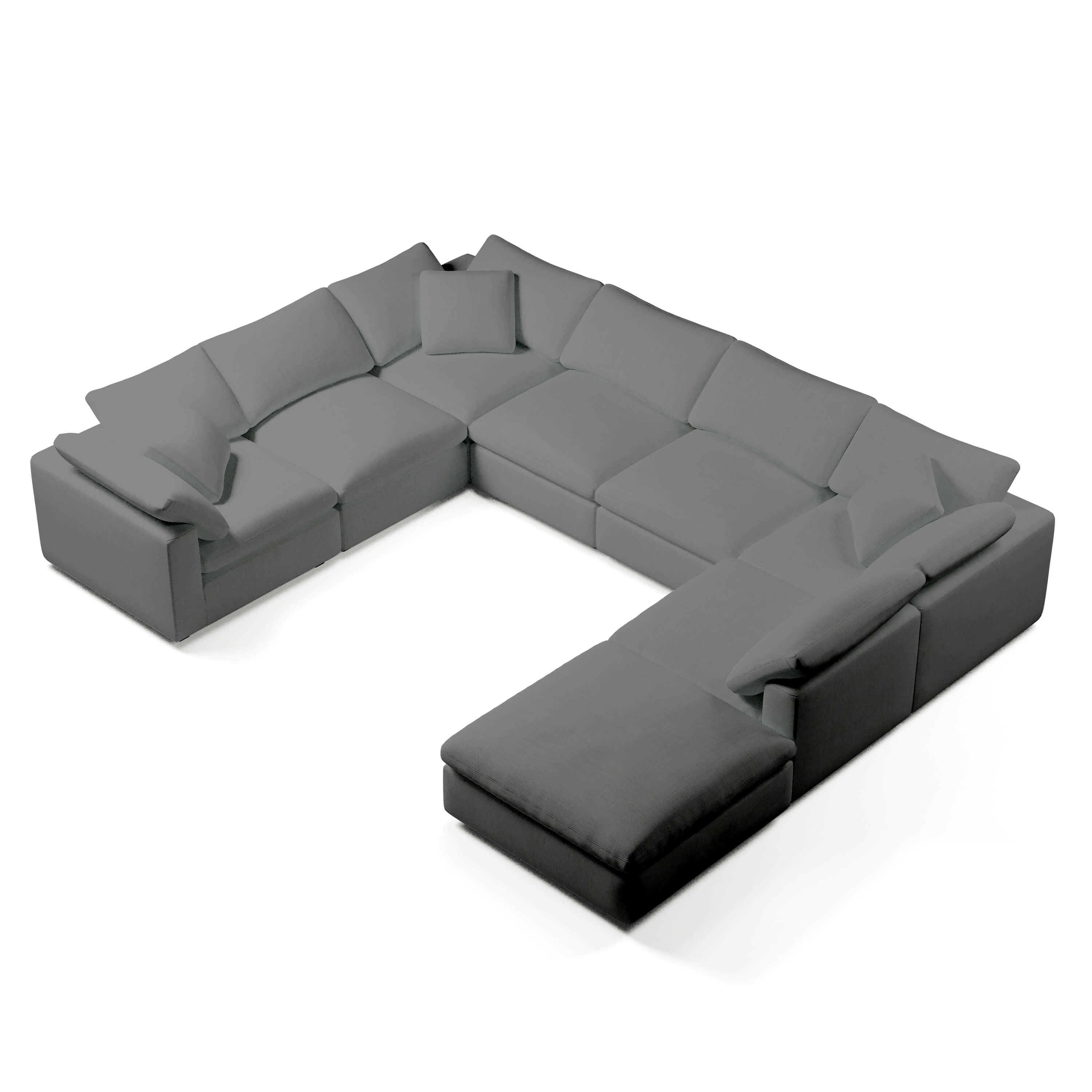 Modular Sofa and Ottoman | U-Sectional Modular Sofa | Couch Haus