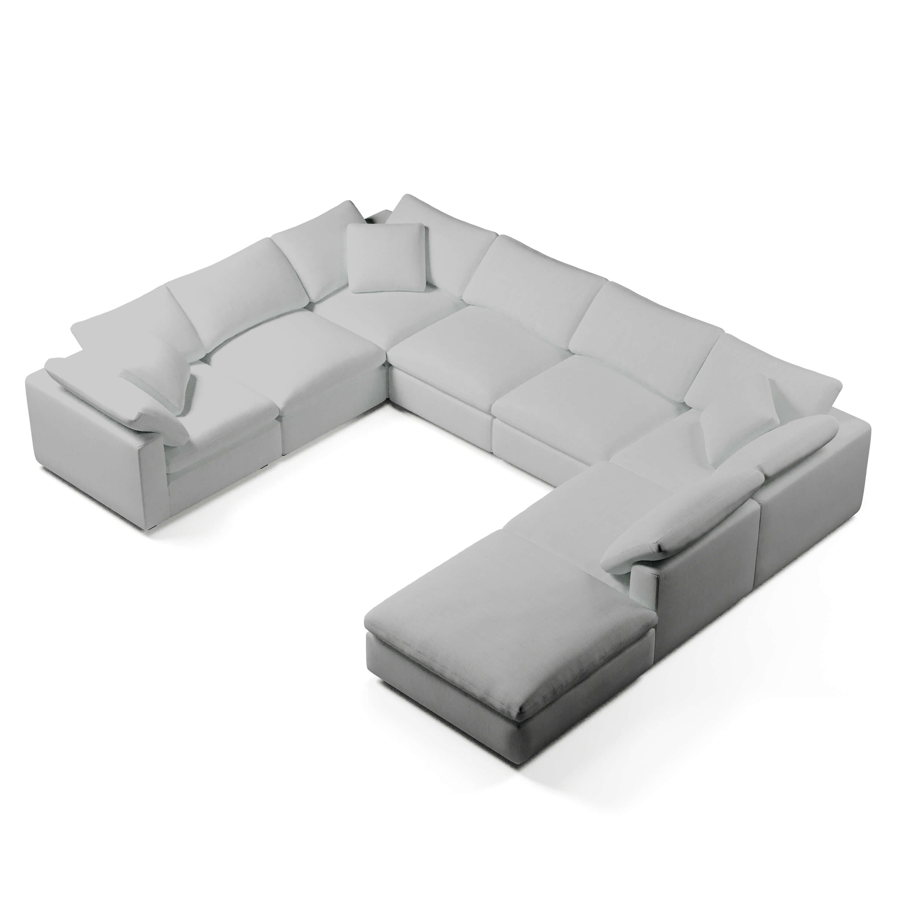 Modular Sofa and Ottoman | U-Sectional Modular Sofa | Couch Haus