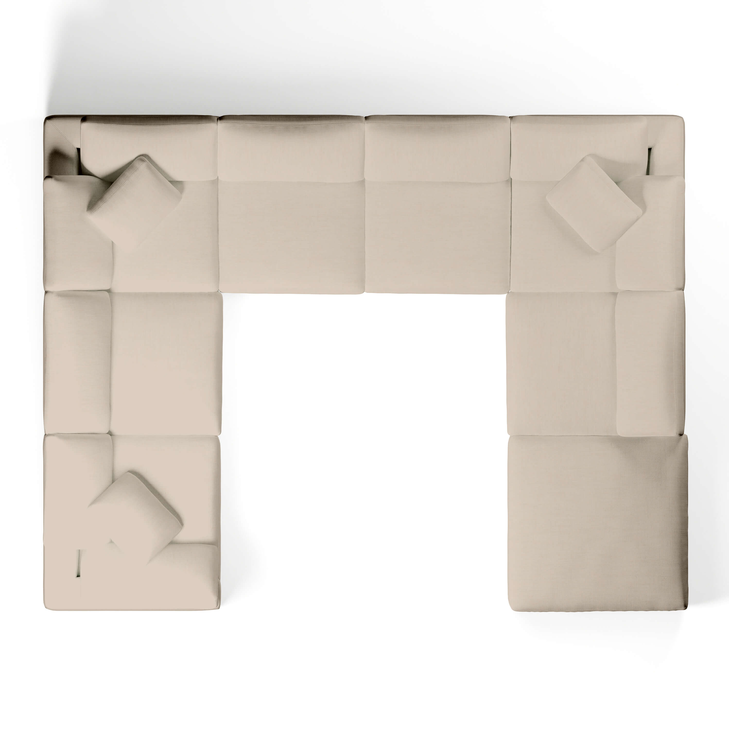 Modular Sofa and Ottoman | U-Sectional Modular Sofa | Couch Haus