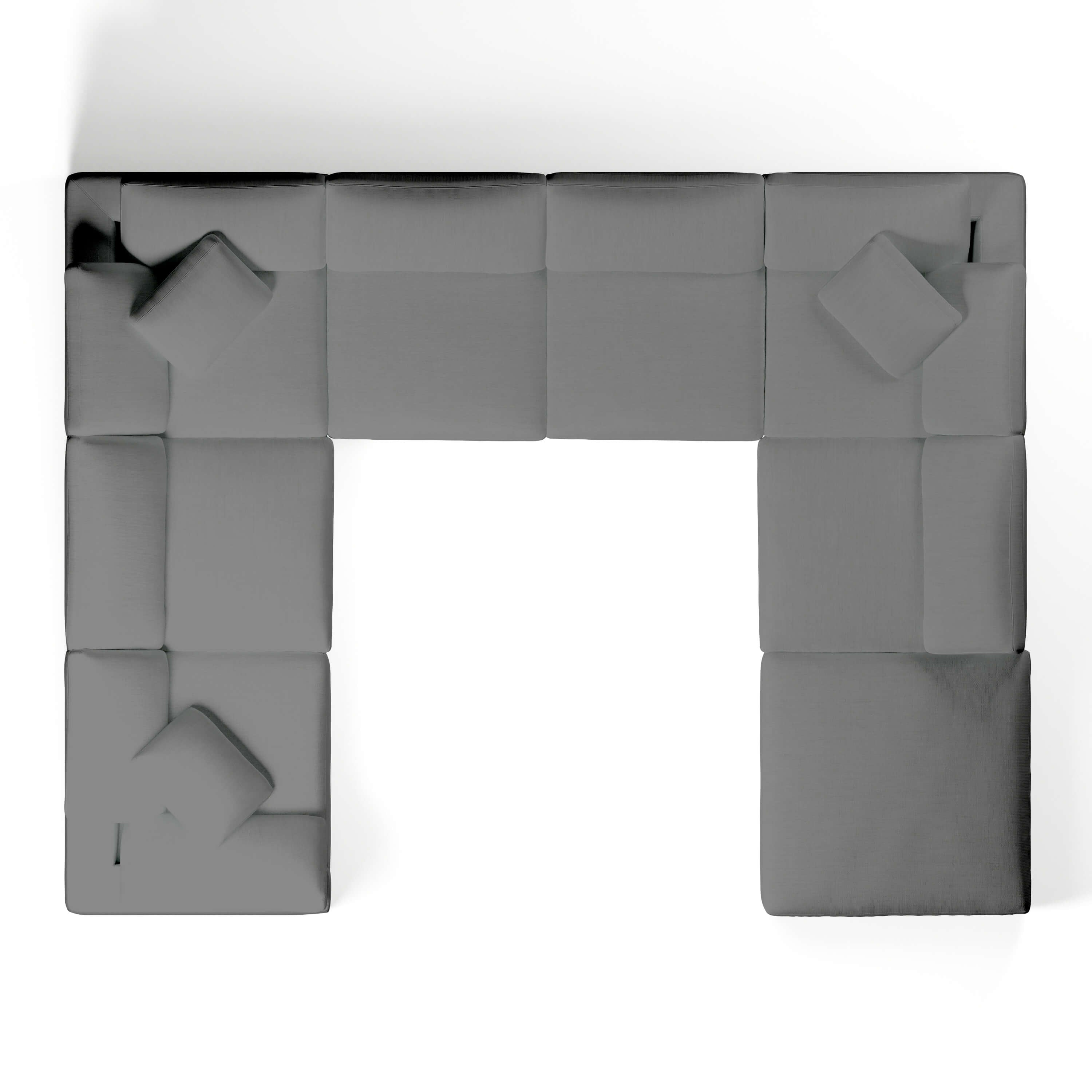 Modular Sofa and Ottoman | U-Sectional Modular Sofa | Couch Haus