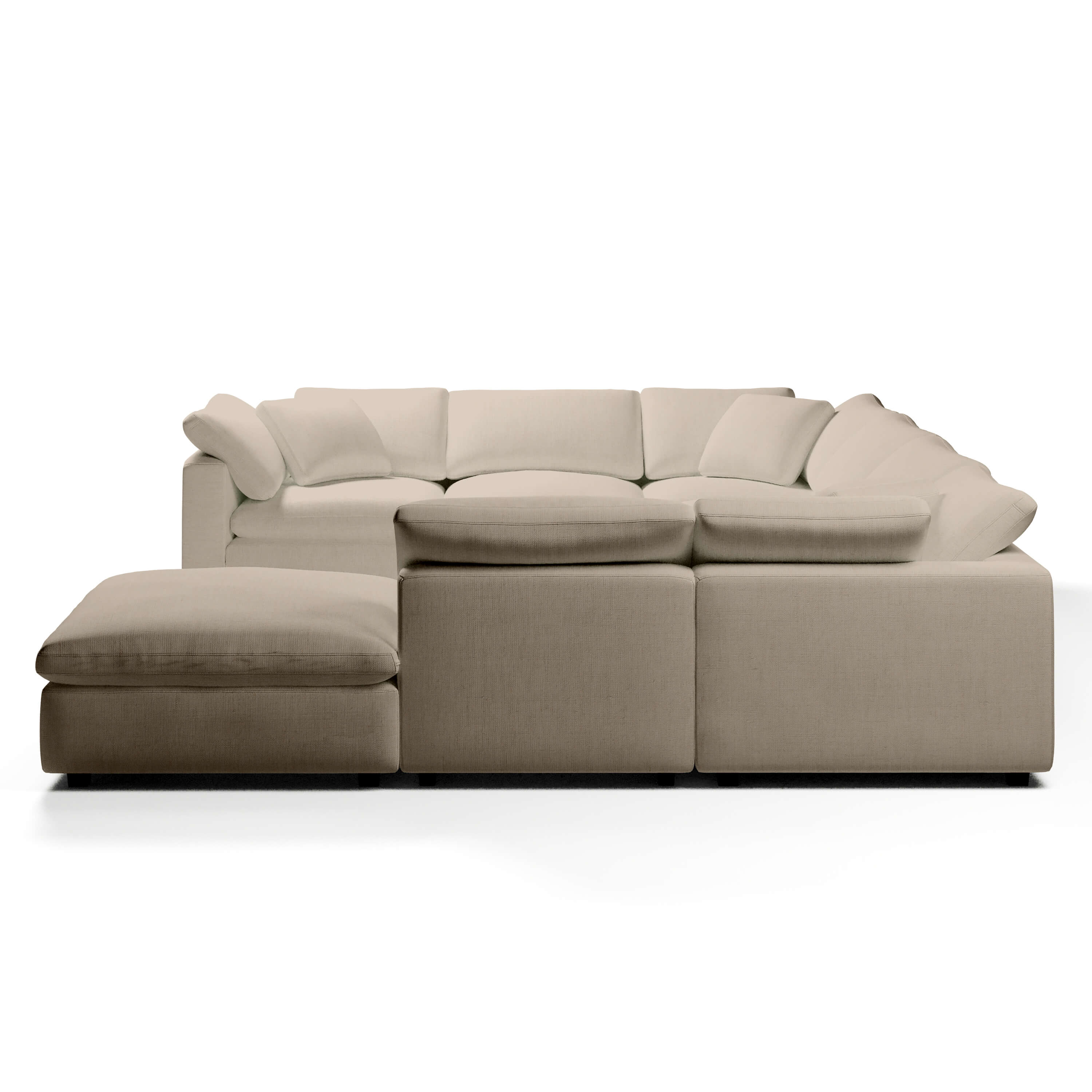 Modular Sofa and Ottoman | U-Sectional Modular Sofa | Couch Haus